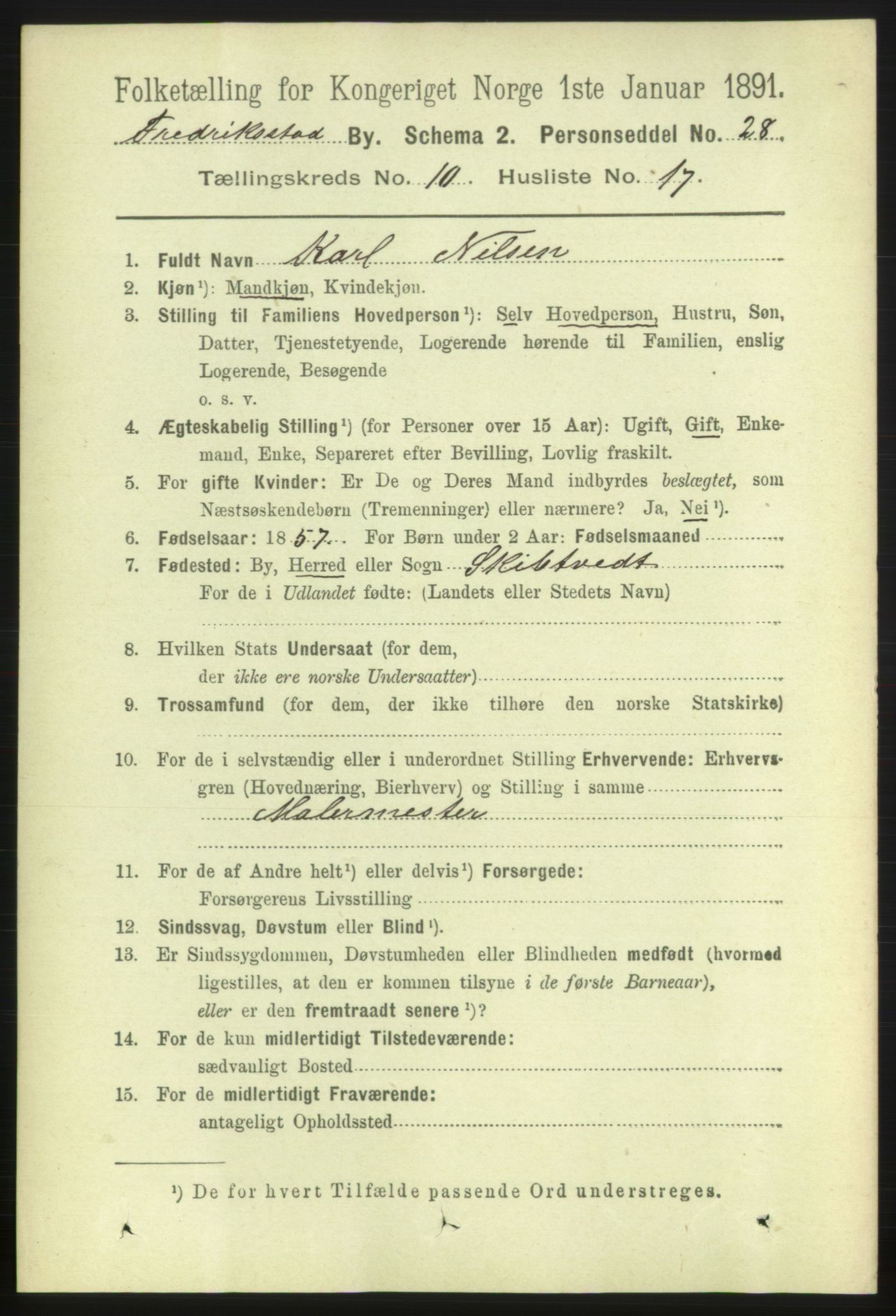 RA, 1891 census for 0103 Fredrikstad, 1891, p. 11590