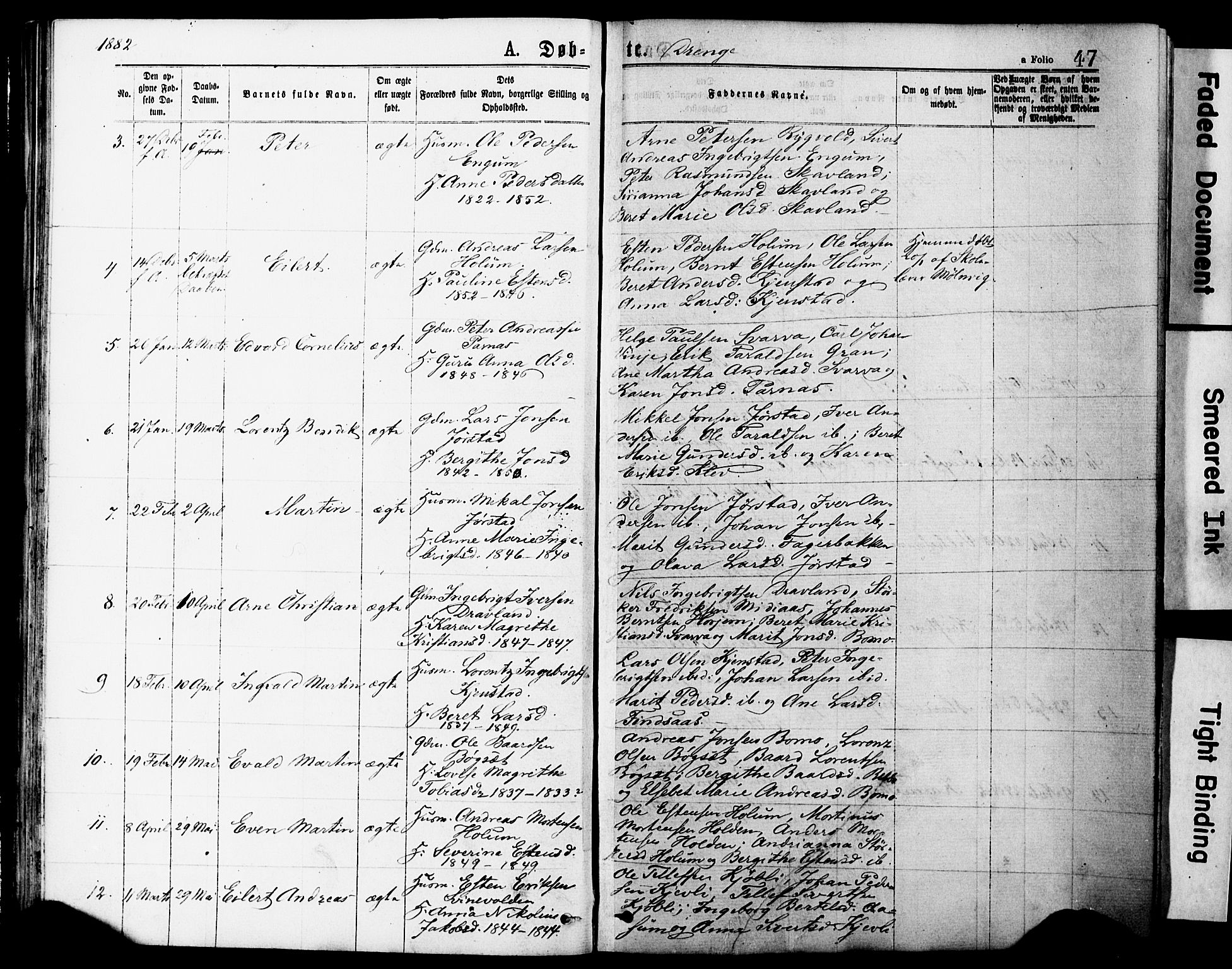 Ministerialprotokoller, klokkerbøker og fødselsregistre - Nord-Trøndelag, AV/SAT-A-1458/749/L0473: Parish register (official) no. 749A07, 1873-1887, p. 47