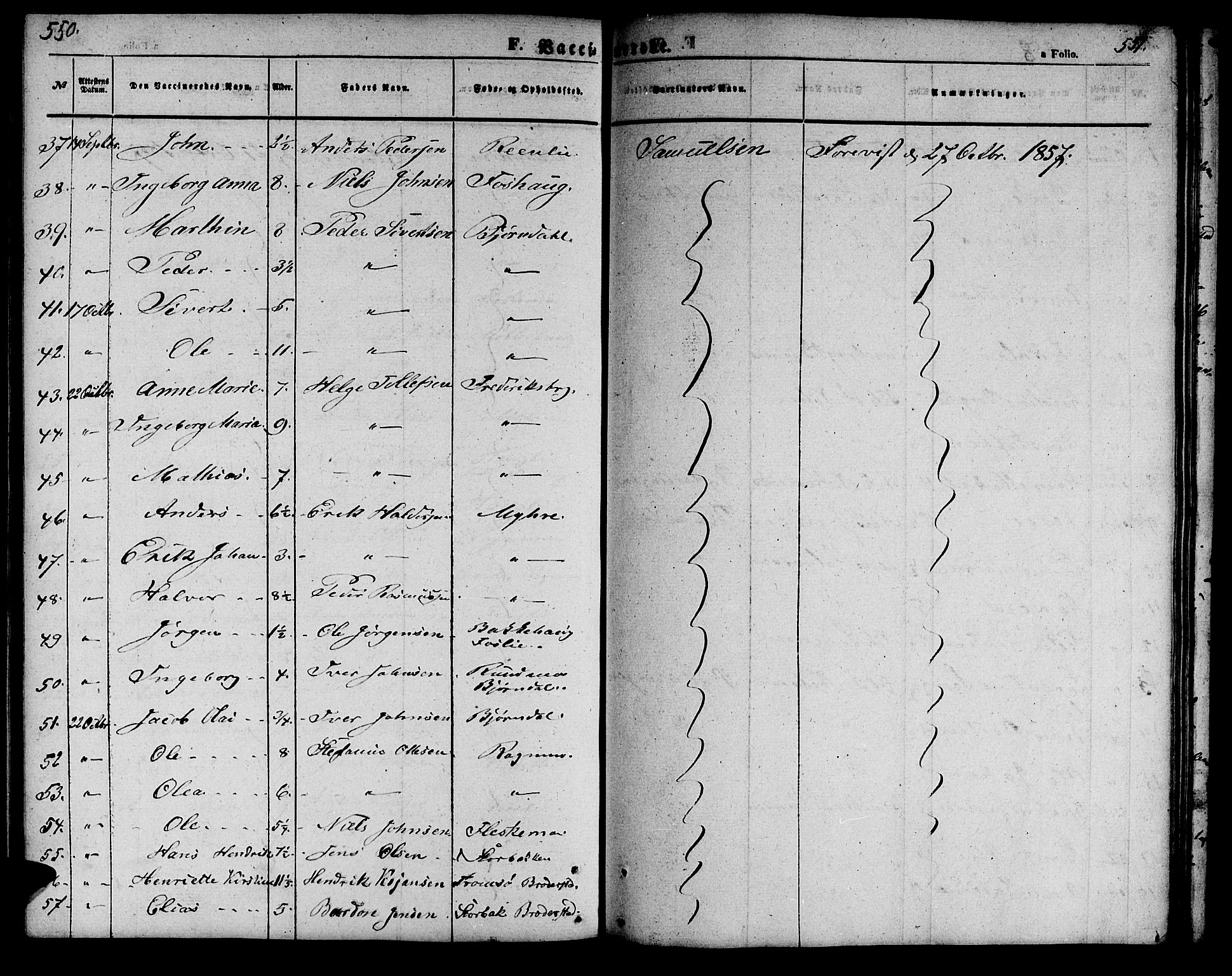 Målselv sokneprestembete, SATØ/S-1311/G/Ga/Gab/L0001klokker: Parish register (copy) no. 1, 1856-1866, p. 550-551