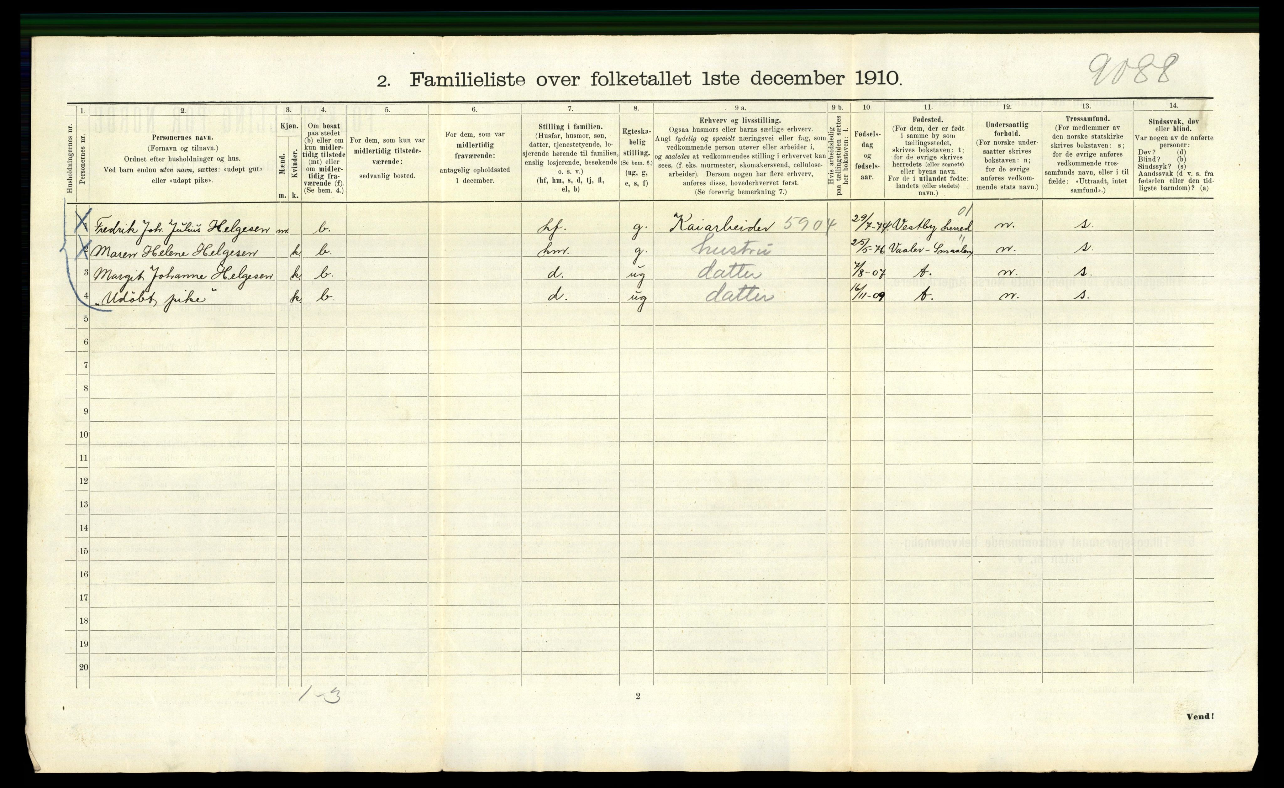 RA, 1910 census for Bergen, 1910, p. 39266