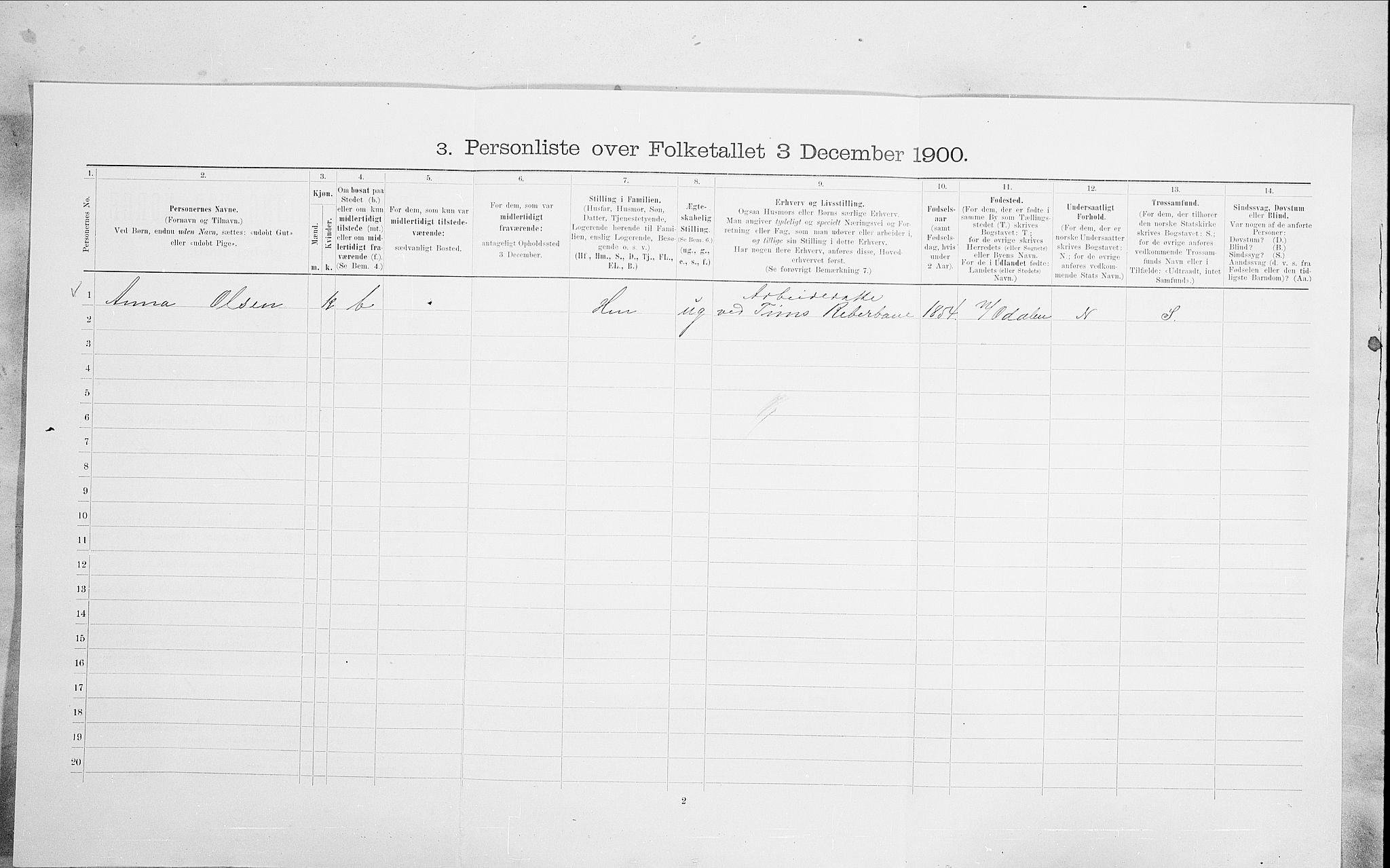 SAO, 1900 census for Kristiania, 1900, p. 94622