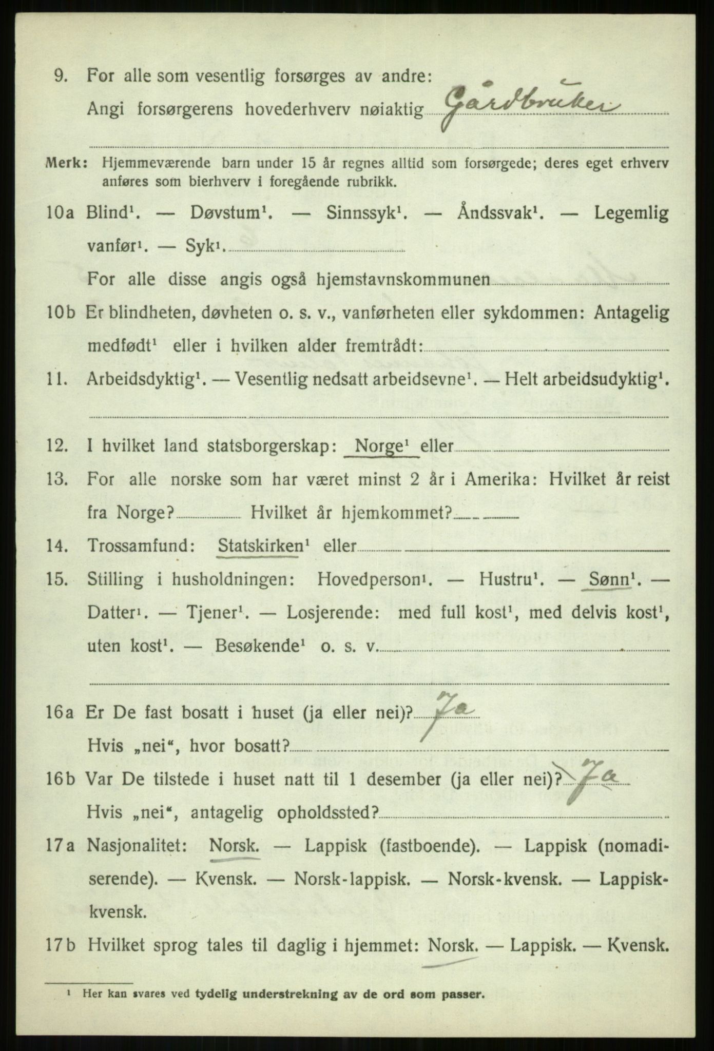 SATØ, 1920 census for Målselv, 1920, p. 3162