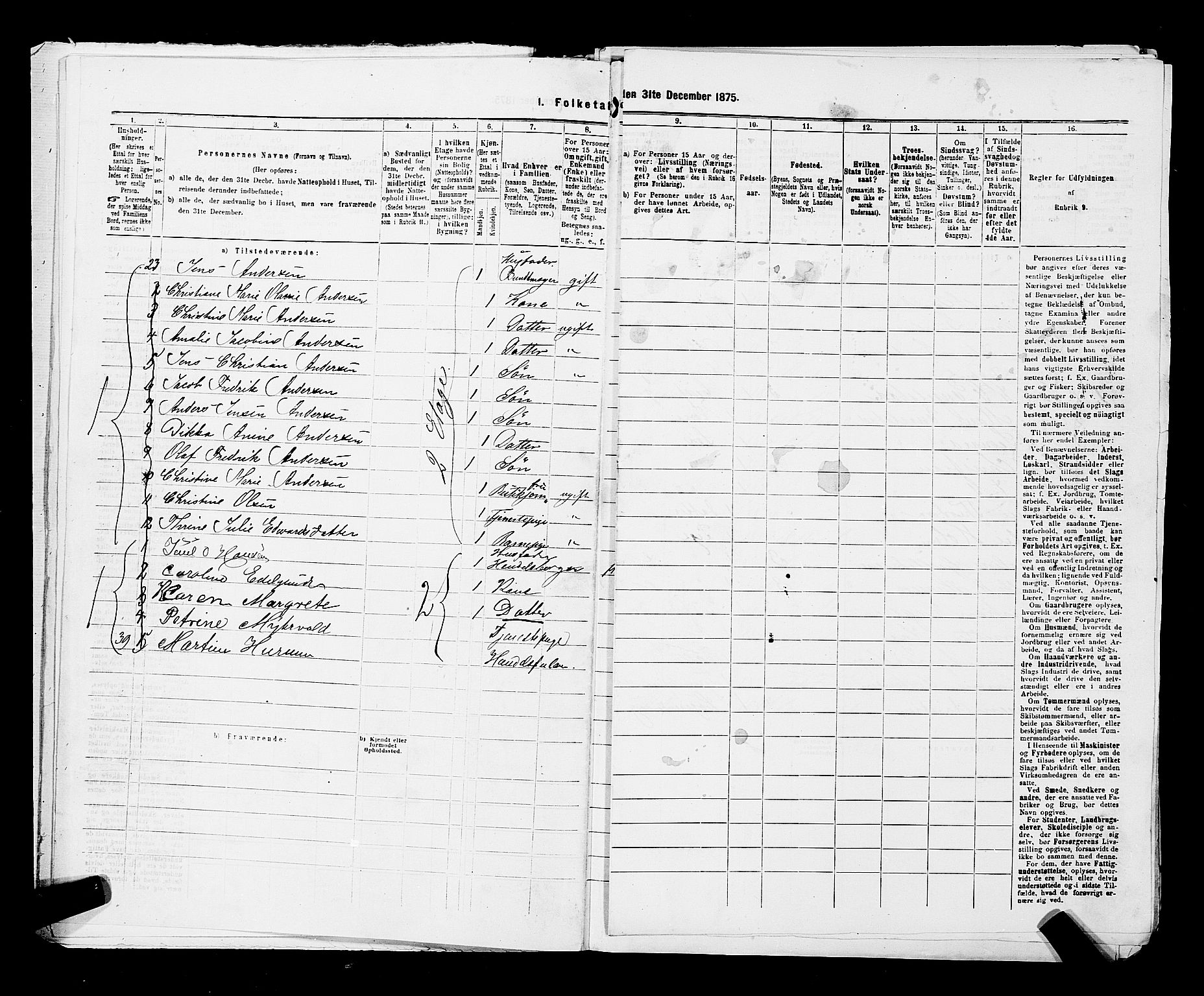 RA, 1875 census for 0301 Kristiania, 1875, p. 896