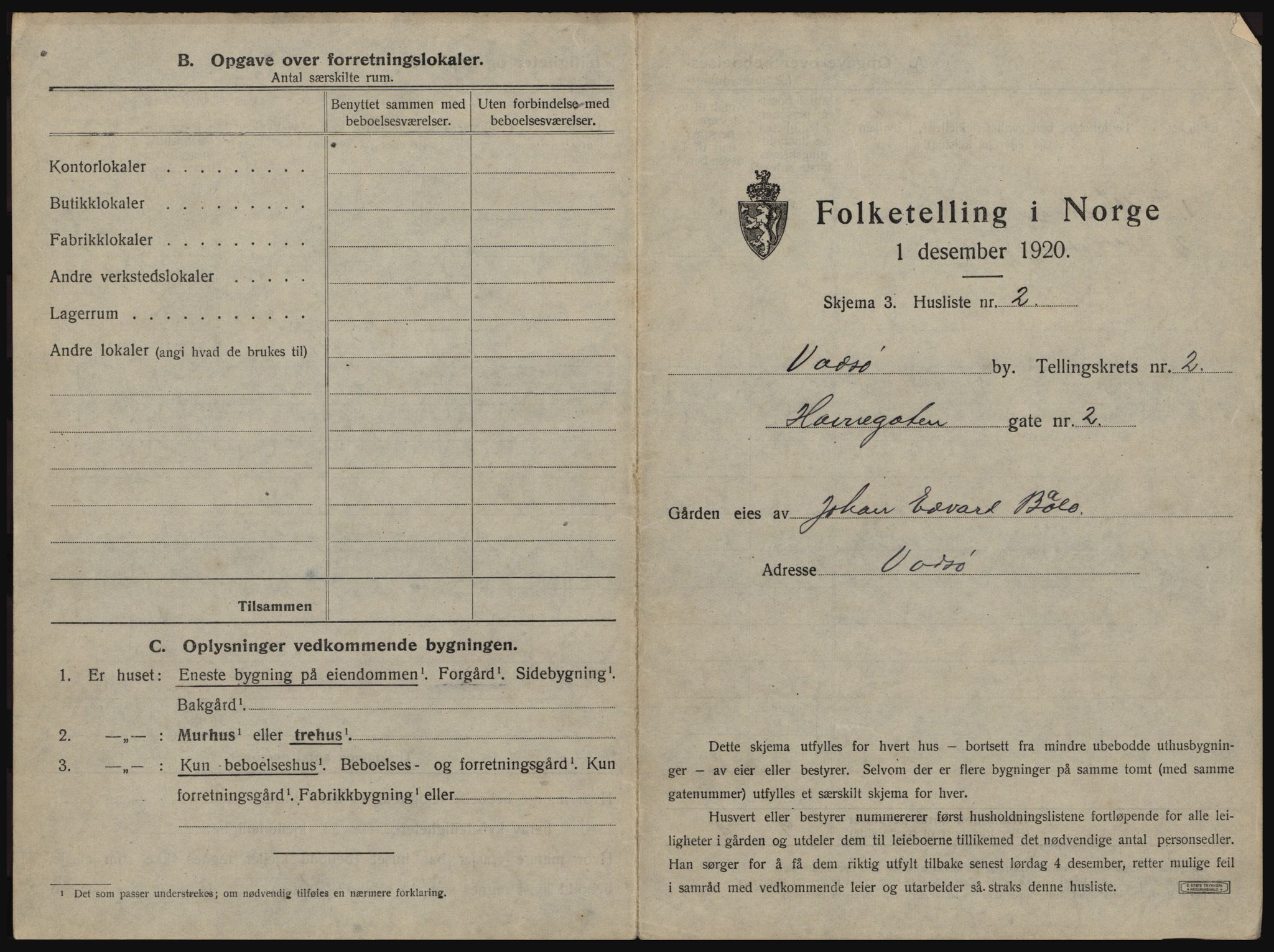 SATØ, 1920 census for Vadsø, 1920, p. 286