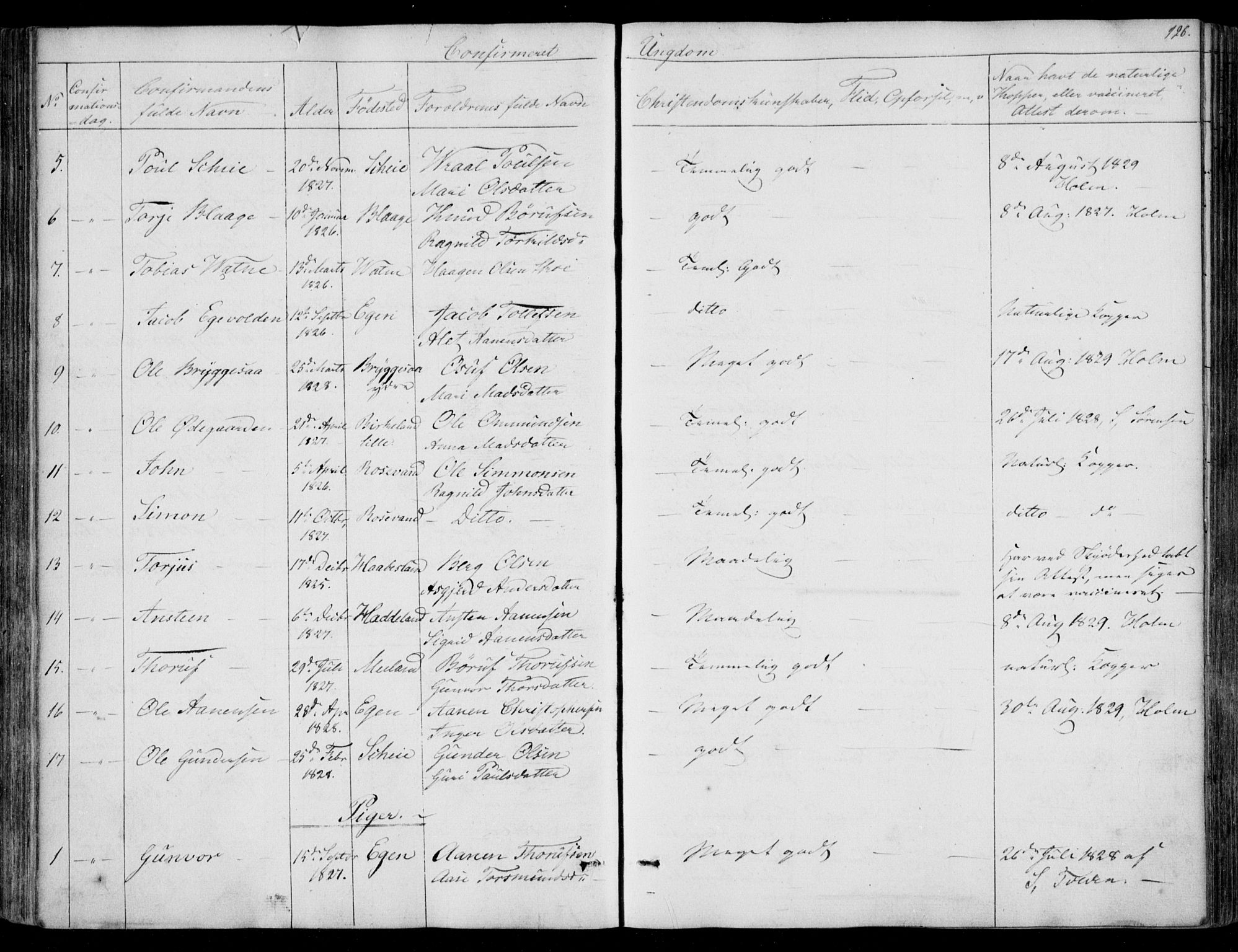 Hægebostad sokneprestkontor, AV/SAK-1111-0024/F/Fa/Fab/L0002: Parish register (official) no. A 2, 1836-1872, p. 126