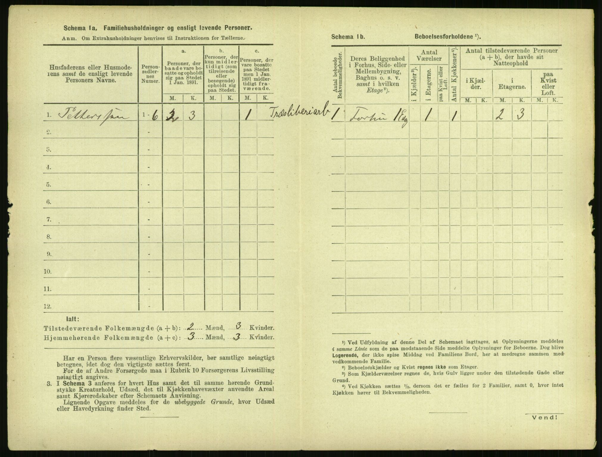 RA, 1891 census for 0806 Skien, 1891, p. 497