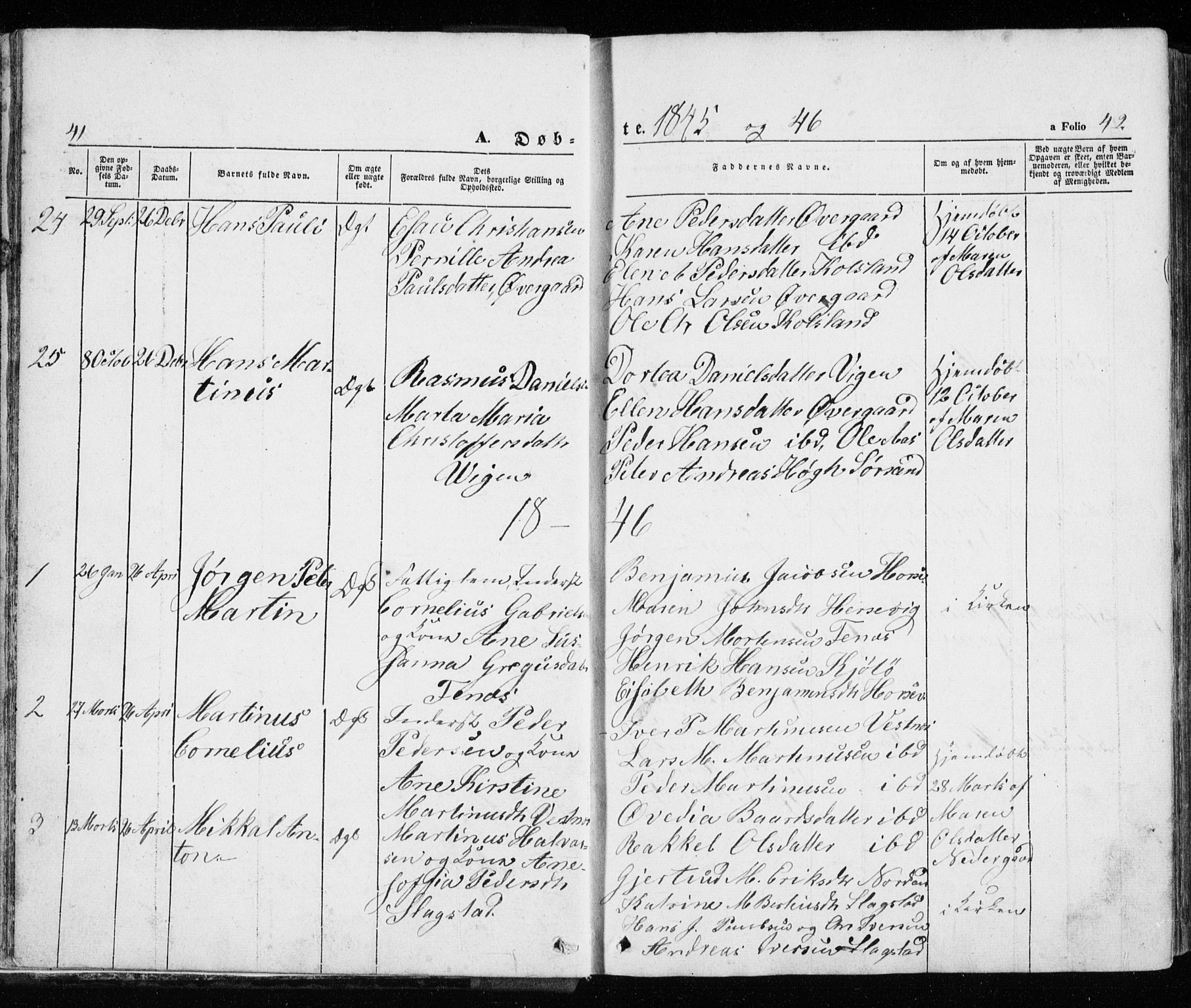Trondenes sokneprestkontor, SATØ/S-1319/H/Ha/L0010kirke: Parish register (official) no. 10, 1840-1865, p. 41-42