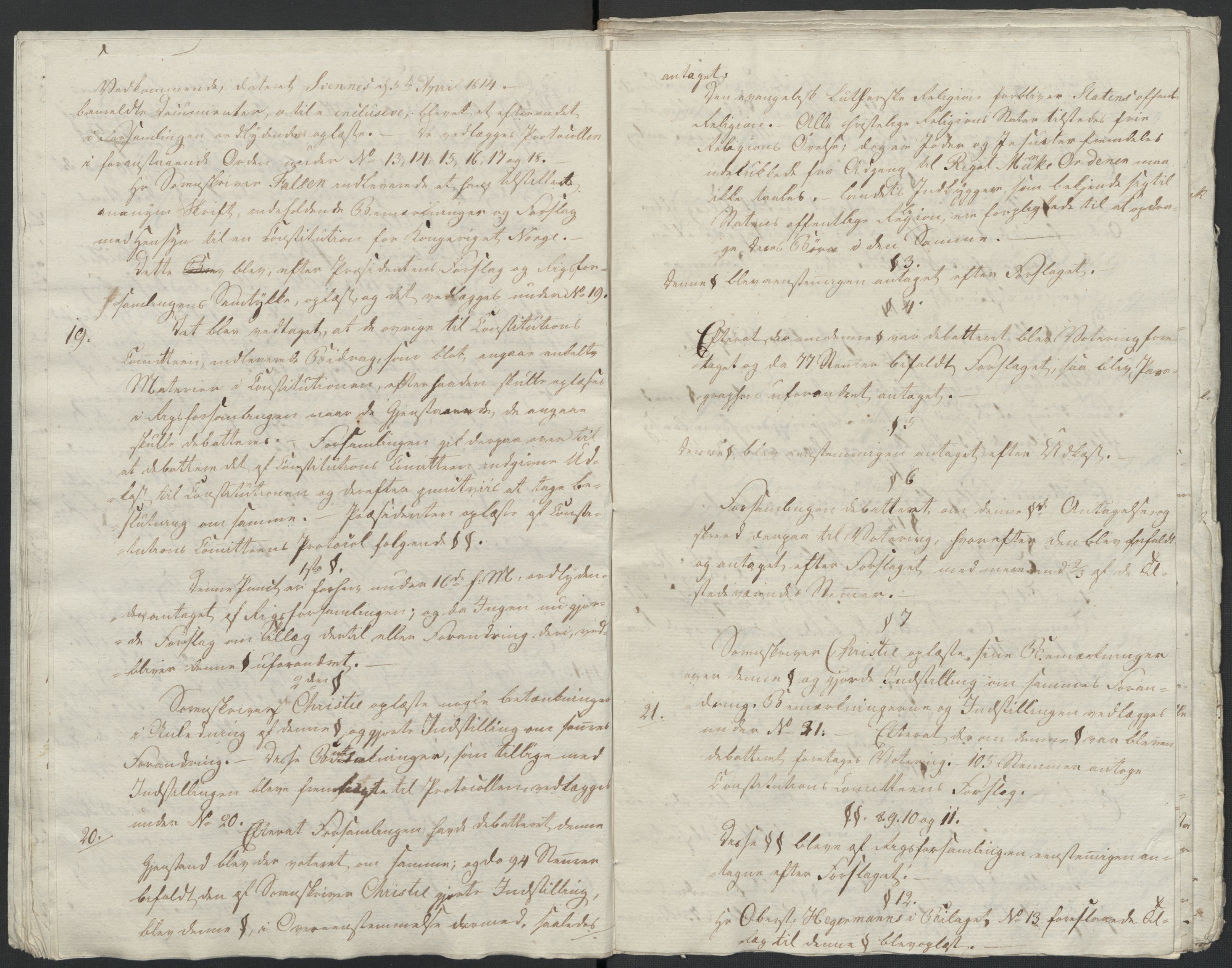 Christie, Wilhelm Frimann Koren, AV/RA-PA-0014/F/L0004: Christies dokumenter fra 1814, 1814, p. 68