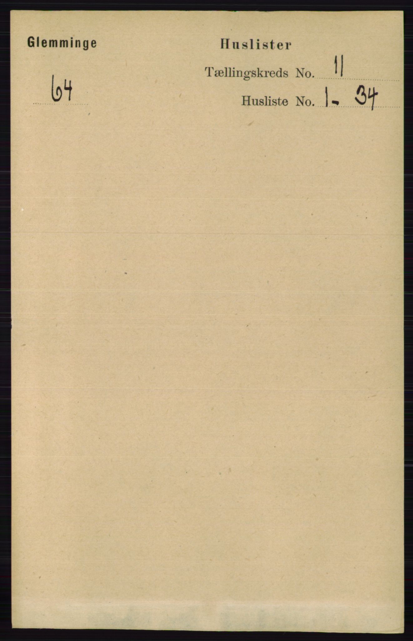 RA, 1891 census for 0132 Glemmen, 1891, p. 10531