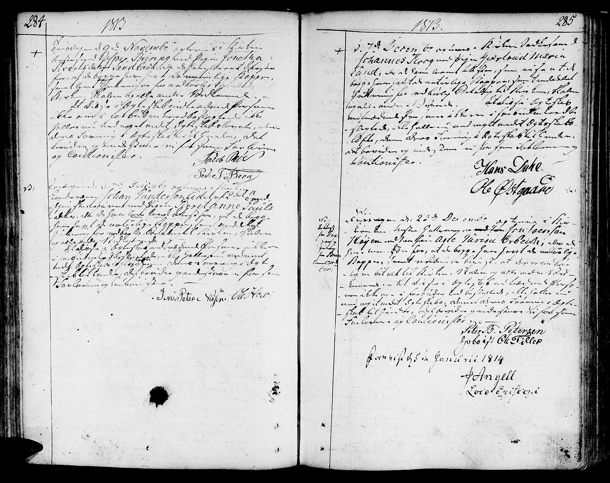 Ministerialprotokoller, klokkerbøker og fødselsregistre - Sør-Trøndelag, SAT/A-1456/602/L0105: Parish register (official) no. 602A03, 1774-1814, p. 284-285