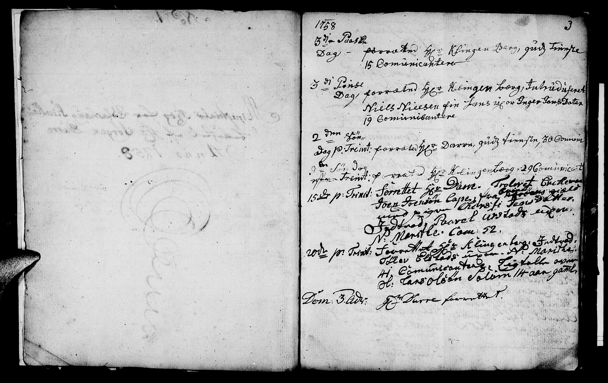Ministerialprotokoller, klokkerbøker og fødselsregistre - Nord-Trøndelag, SAT/A-1458/759/L0526: Parish register (official) no. 759A02, 1758-1765, p. 3