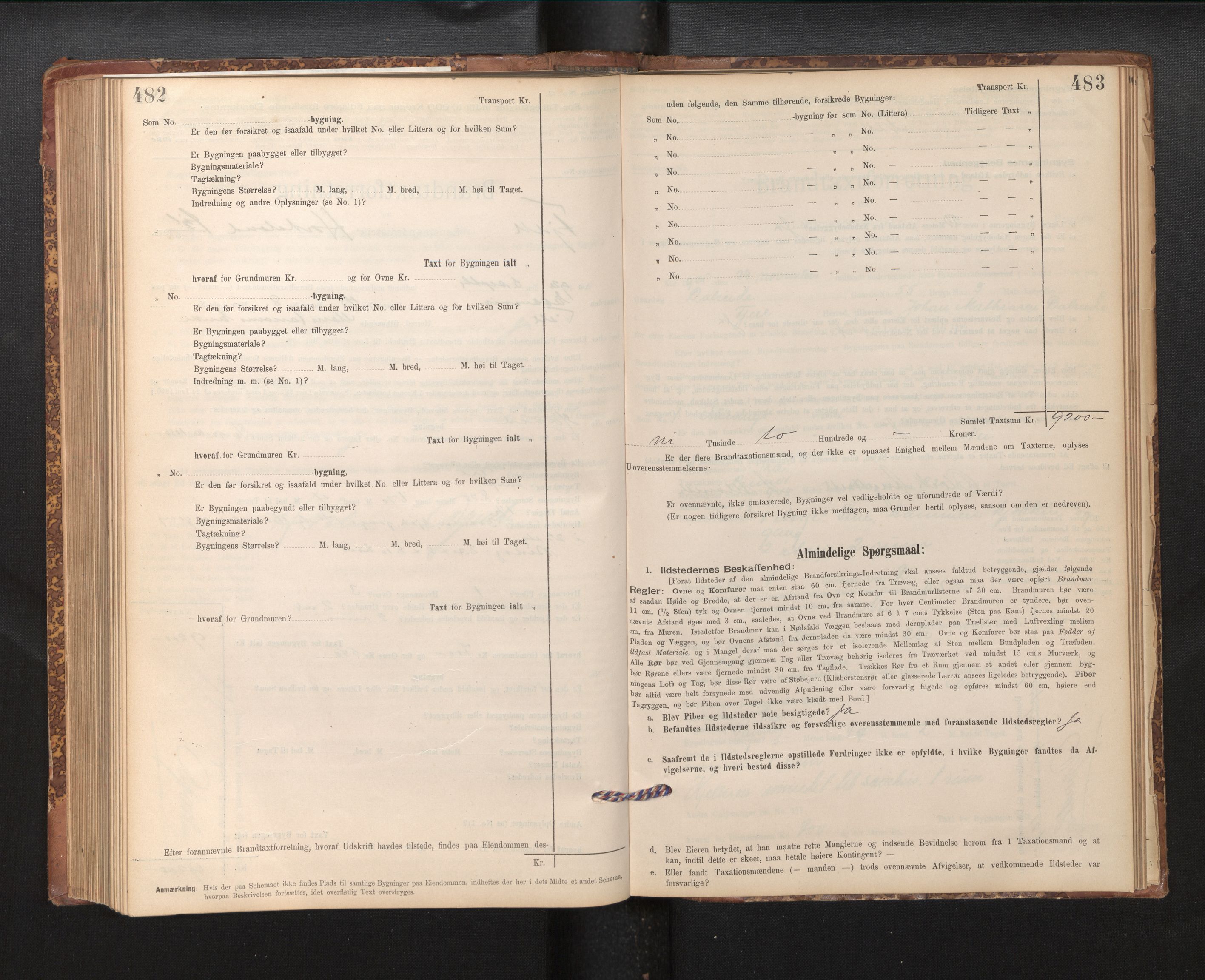 Lensmannen i Fjell, AV/SAB-A-32301/0012/L0005: Branntakstprotokoll, skjematakst, 1895-1931, p. 482-483