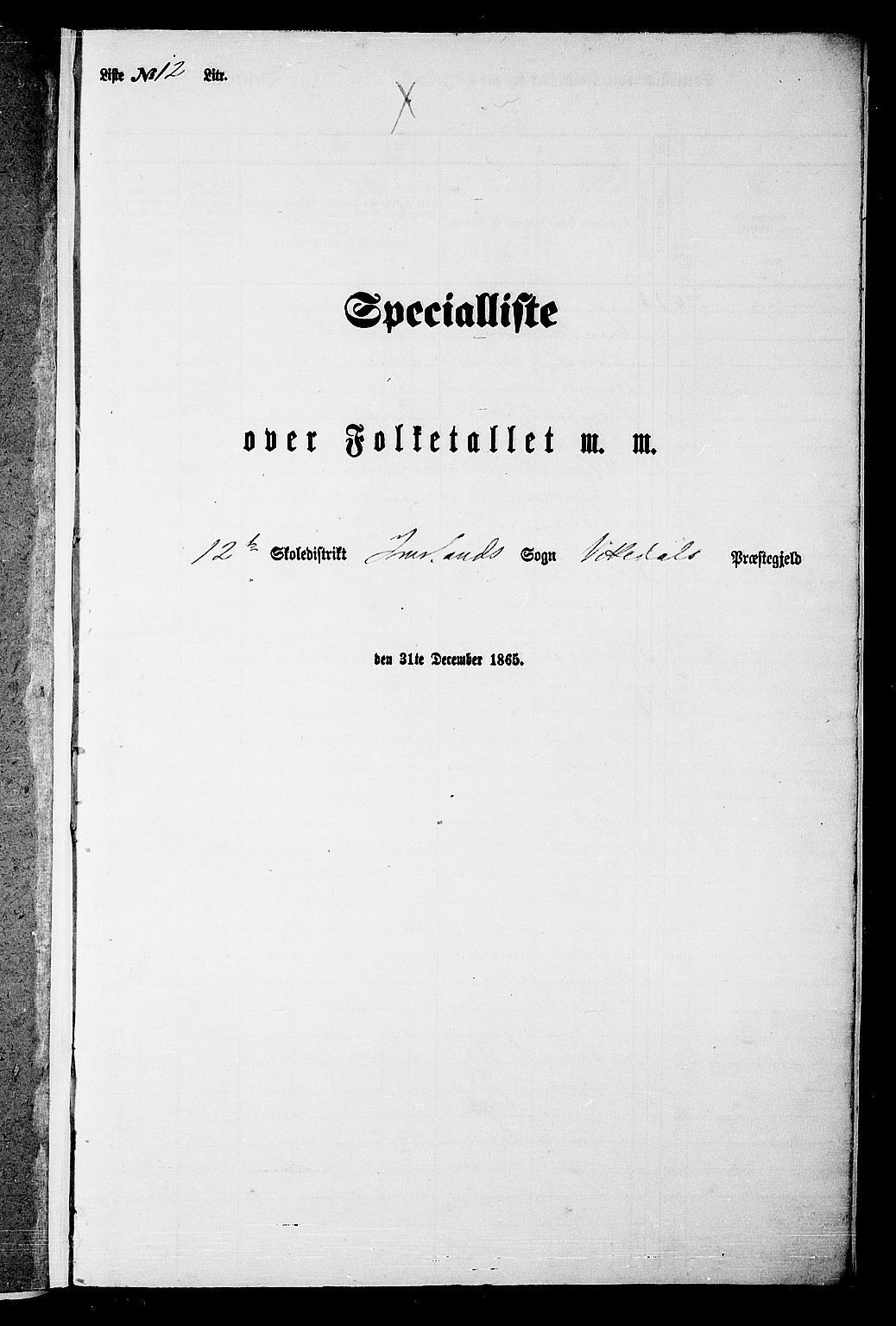 RA, 1865 census for Vikedal, 1865, p. 115