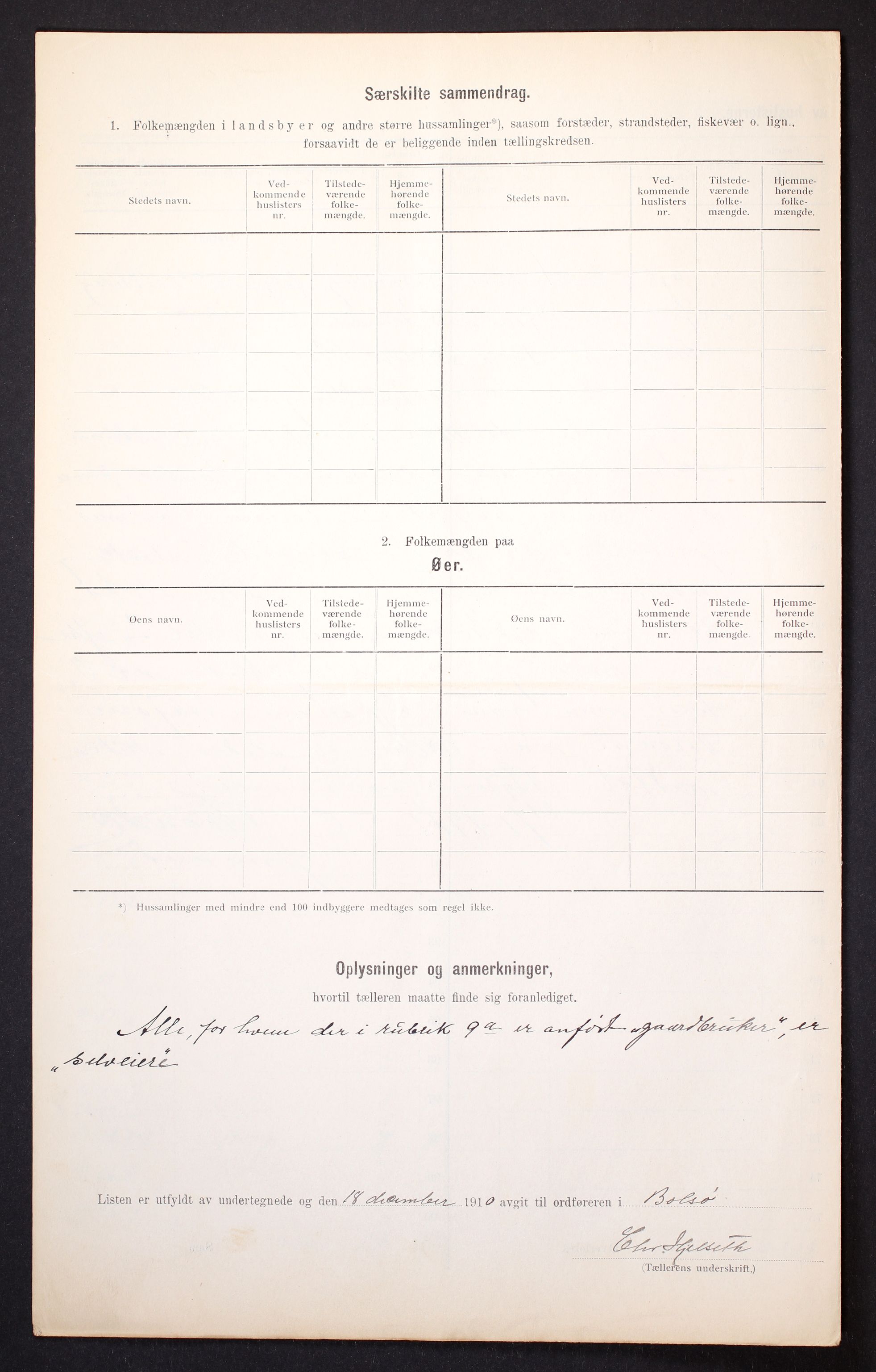 RA, 1910 census for Bolsøy, 1910, p. 18