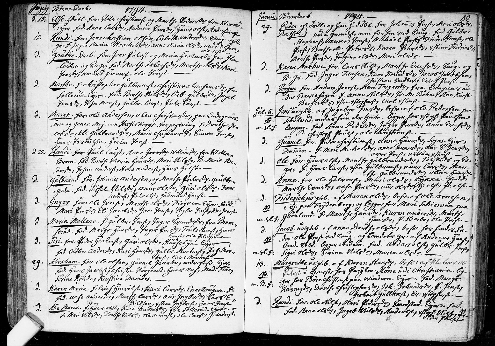 Aker prestekontor kirkebøker, AV/SAO-A-10861/F/L0010: Parish register (official) no. 10, 1786-1809, p. 80