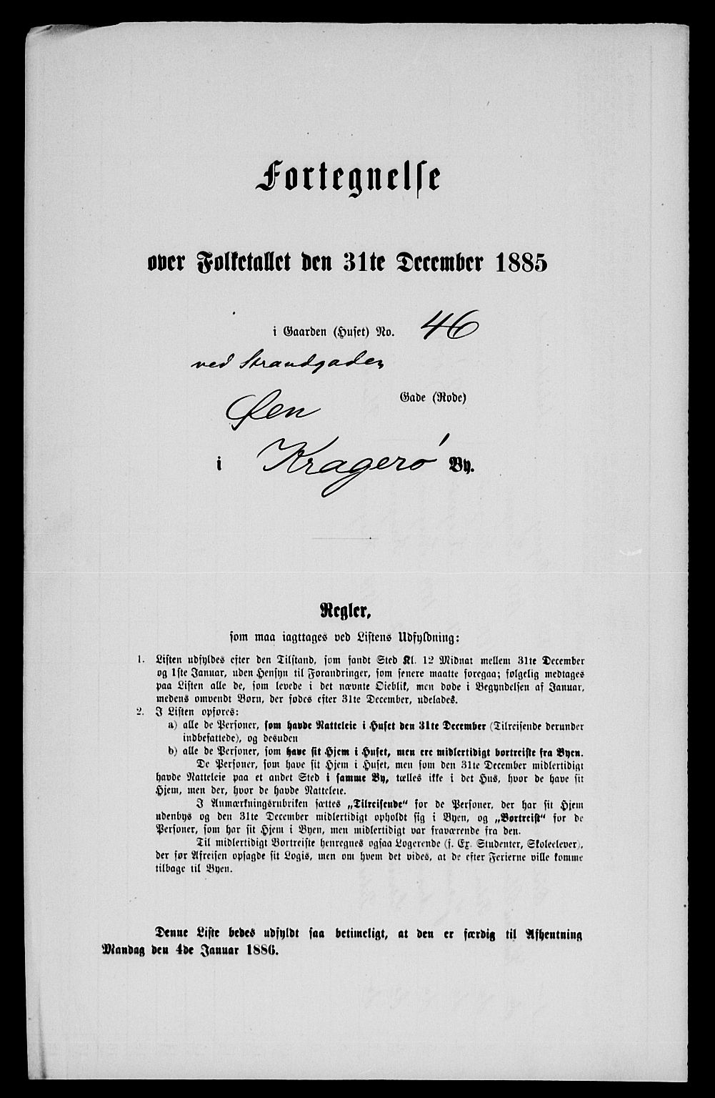 SAKO, 1885 census for 0801 Kragerø, 1885, p. 550