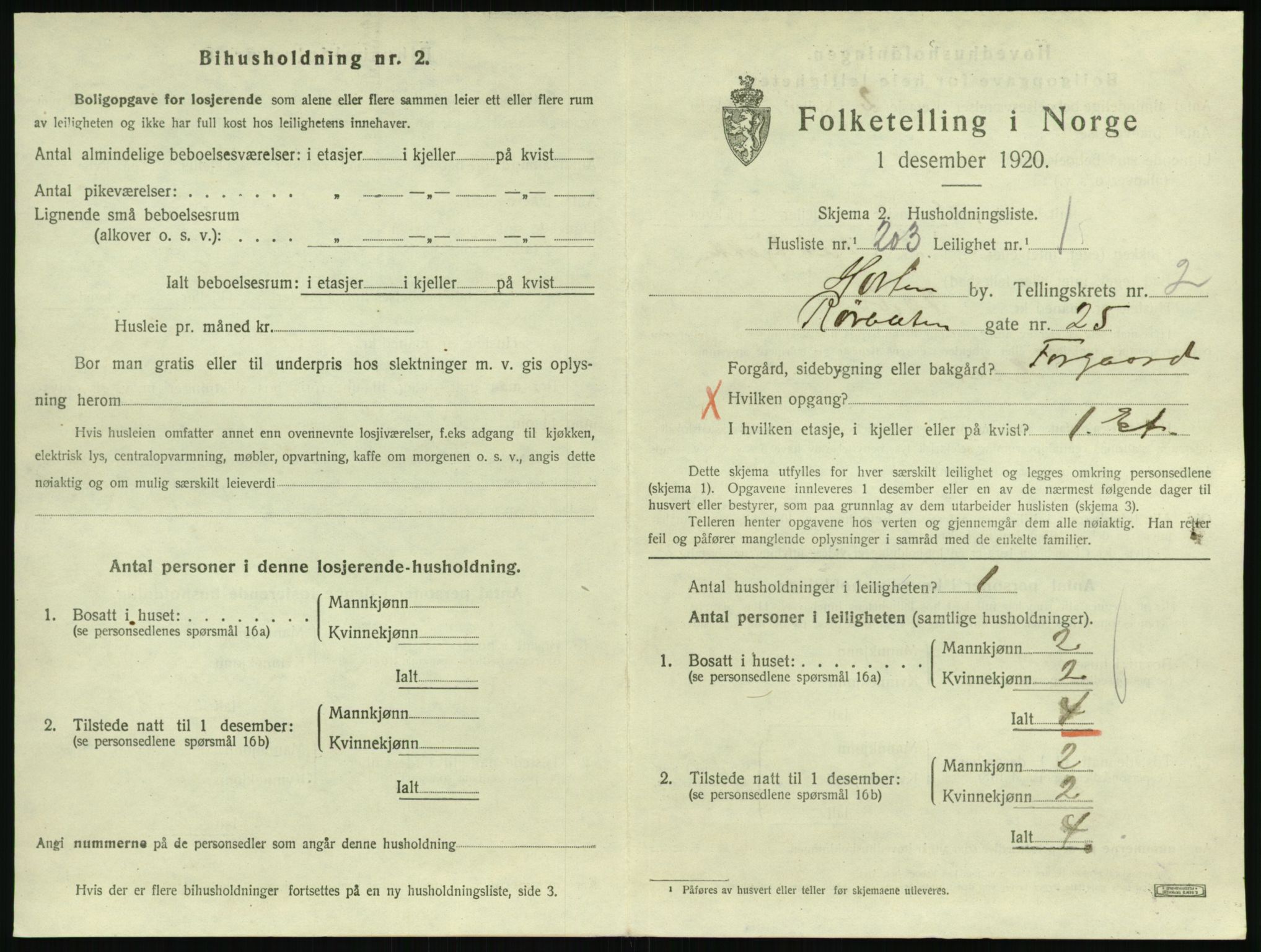 SAKO, 1920 census for Horten, 1920, p. 4071