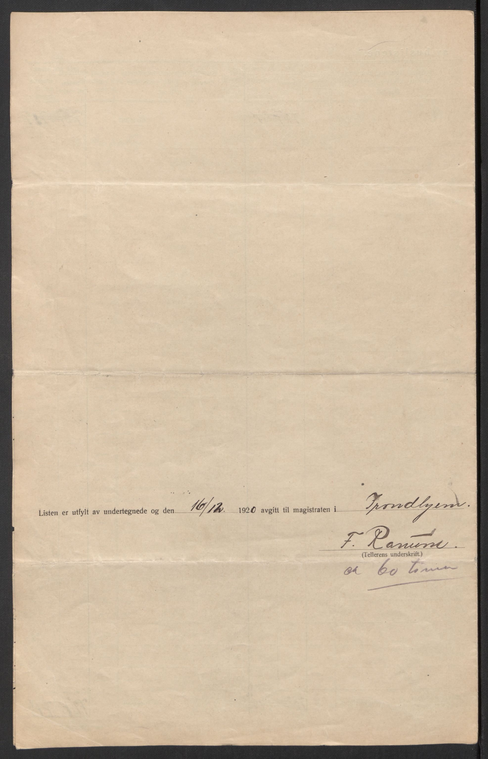 SAT, 1920 census for Trondheim, 1920, p. 142