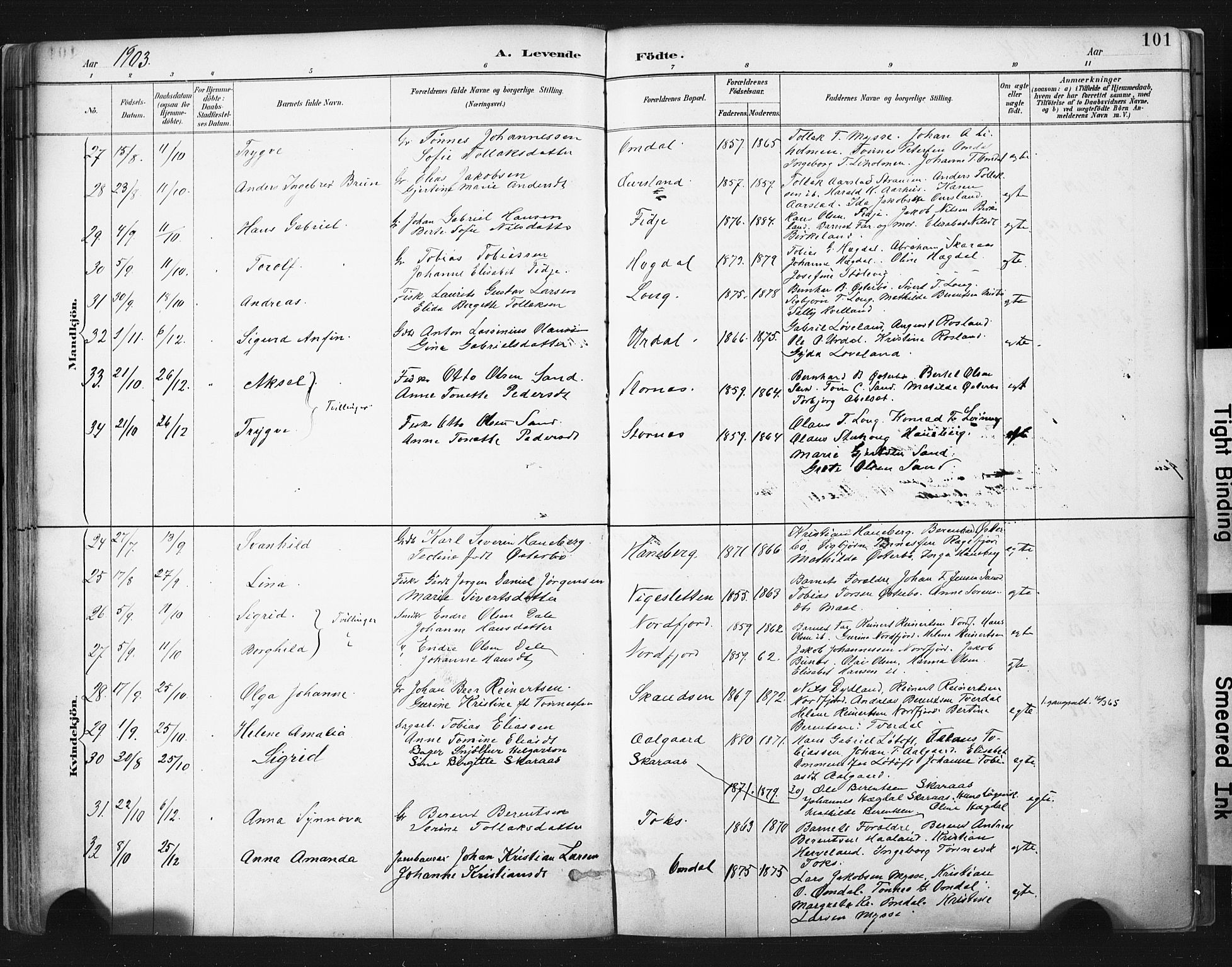 Sokndal sokneprestkontor, AV/SAST-A-101808: Parish register (official) no. A 11.1, 1887-1905, p. 101