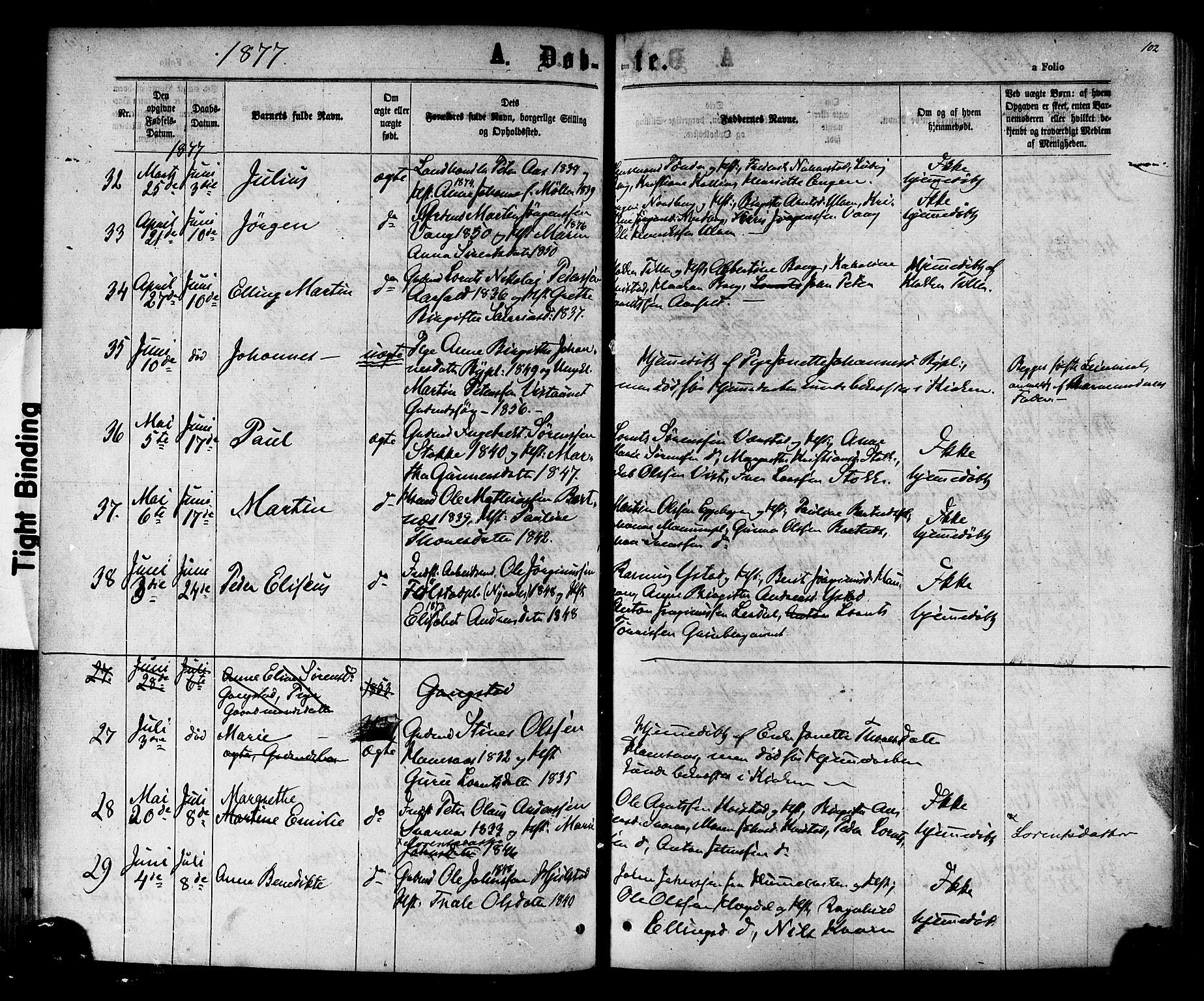 Ministerialprotokoller, klokkerbøker og fødselsregistre - Nord-Trøndelag, AV/SAT-A-1458/730/L0284: Parish register (official) no. 730A09, 1866-1878, p. 102