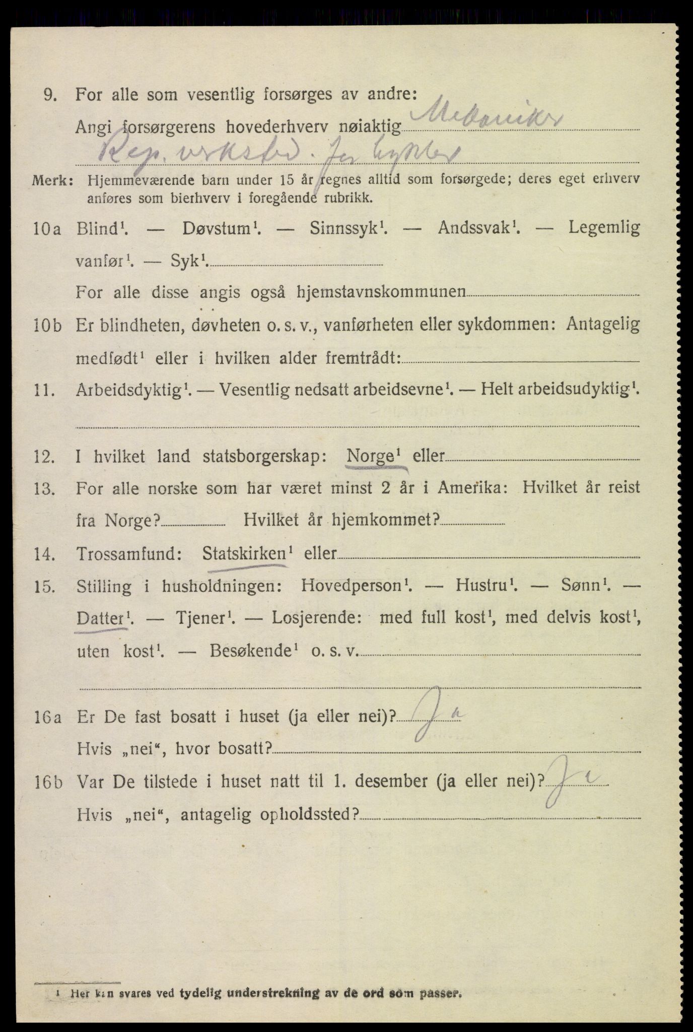 SAH, 1920 census for Furnes, 1920, p. 9612