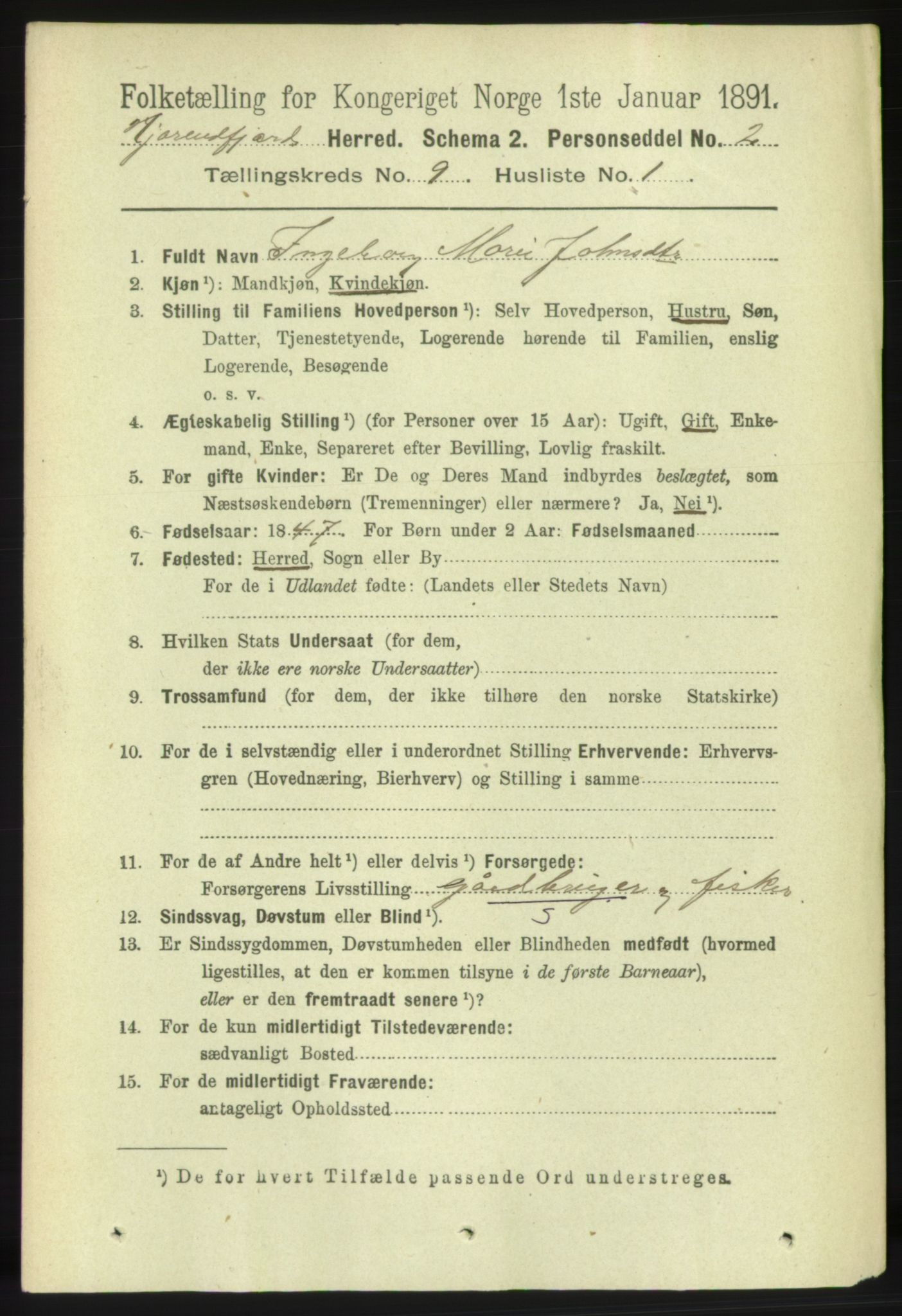 RA, 1891 census for 1522 Hjørundfjord, 1891, p. 2200