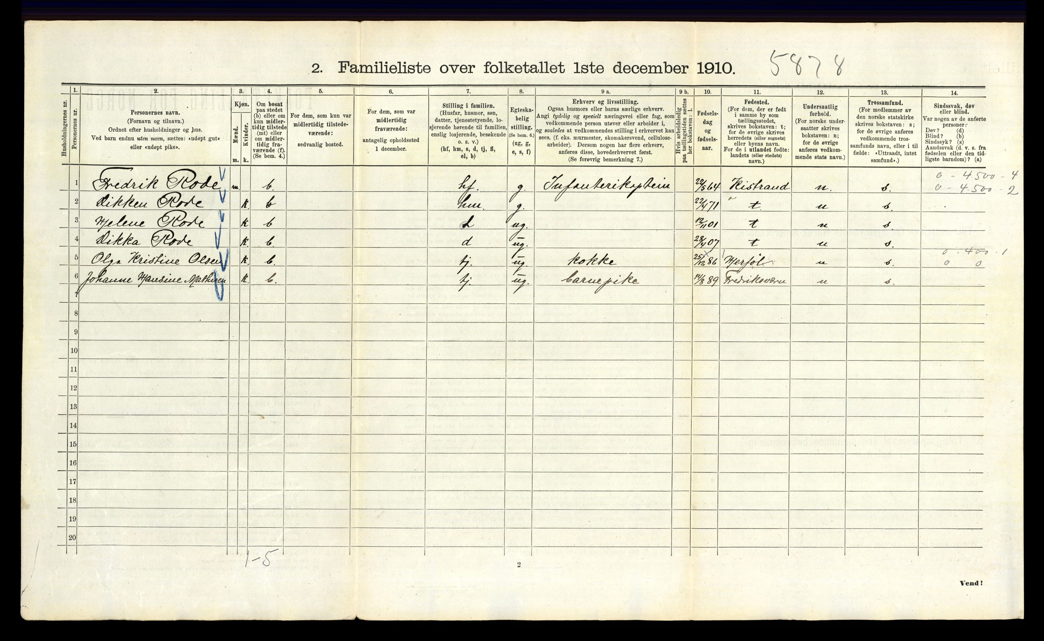 RA, 1910 census for Kristiania, 1910, p. 53592