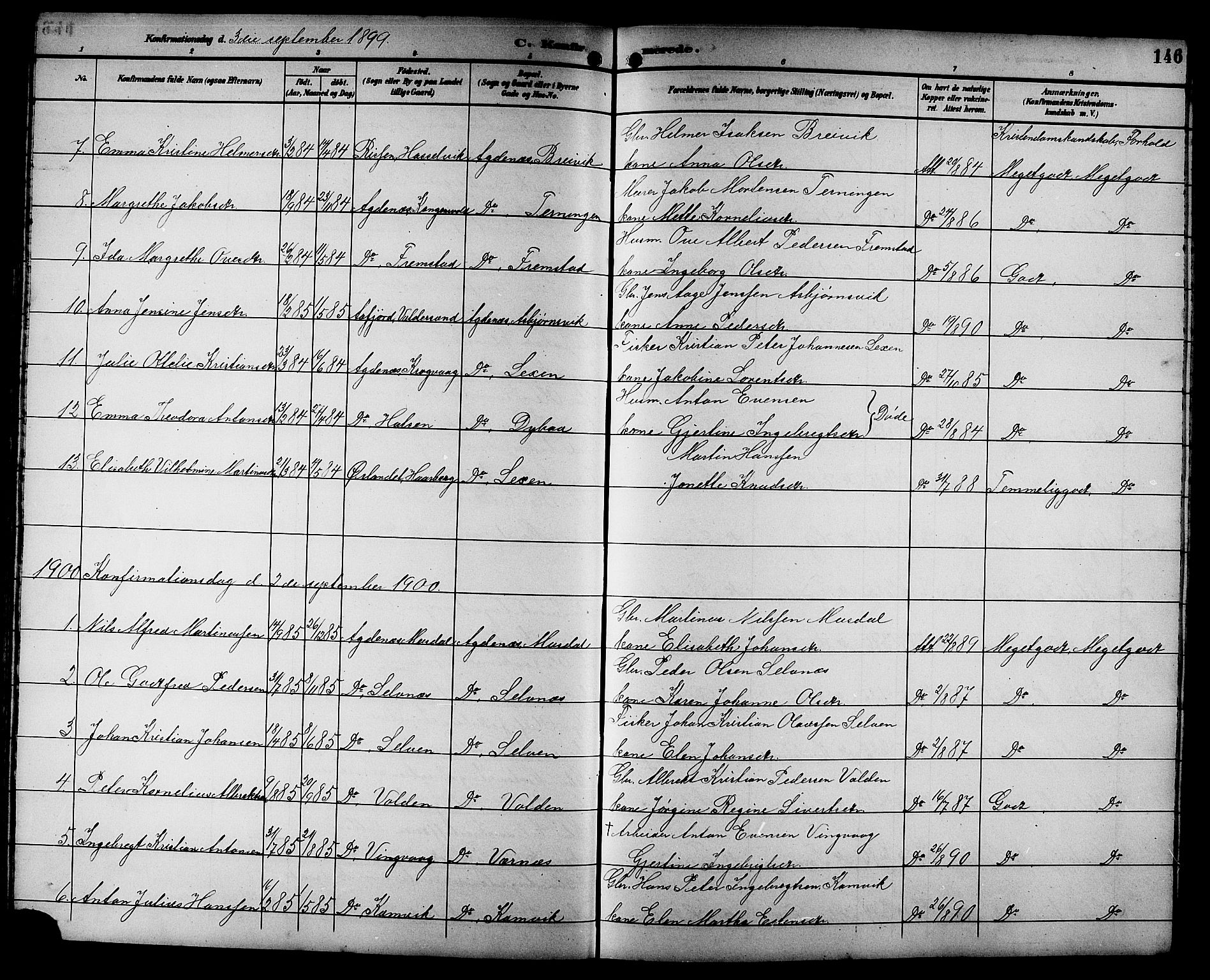 Ministerialprotokoller, klokkerbøker og fødselsregistre - Sør-Trøndelag, SAT/A-1456/662/L0757: Parish register (copy) no. 662C02, 1892-1918, p. 146