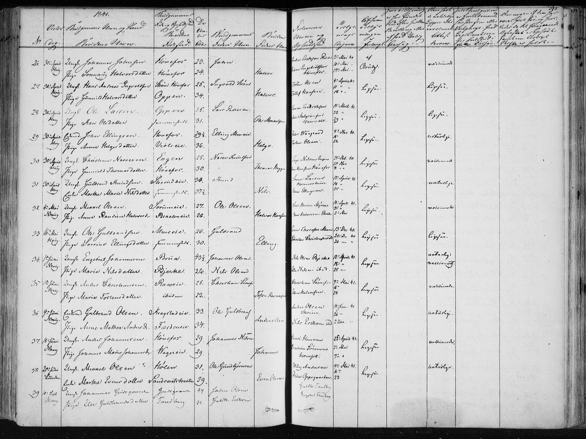 Norderhov kirkebøker, SAKO/A-237/F/Fa/L0010: Parish register (official) no. 10, 1837-1847, p. 358