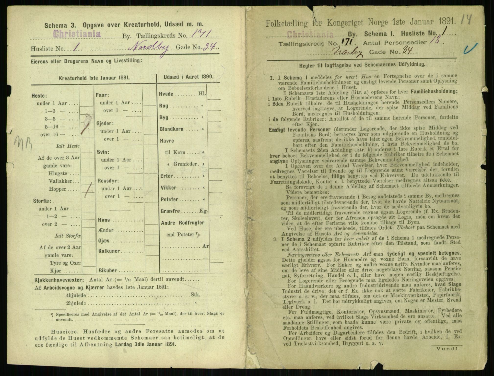 RA, 1891 census for 0301 Kristiania, 1891, p. 100565