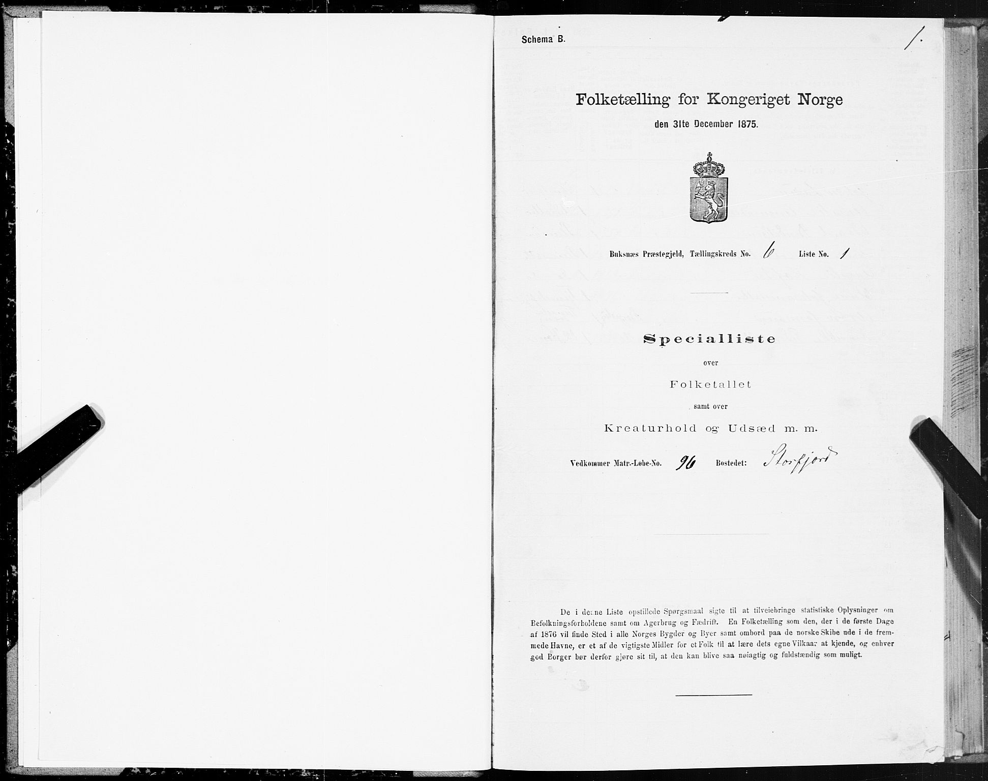 SAT, 1875 census for 1860P Buksnes, 1875, p. 3001