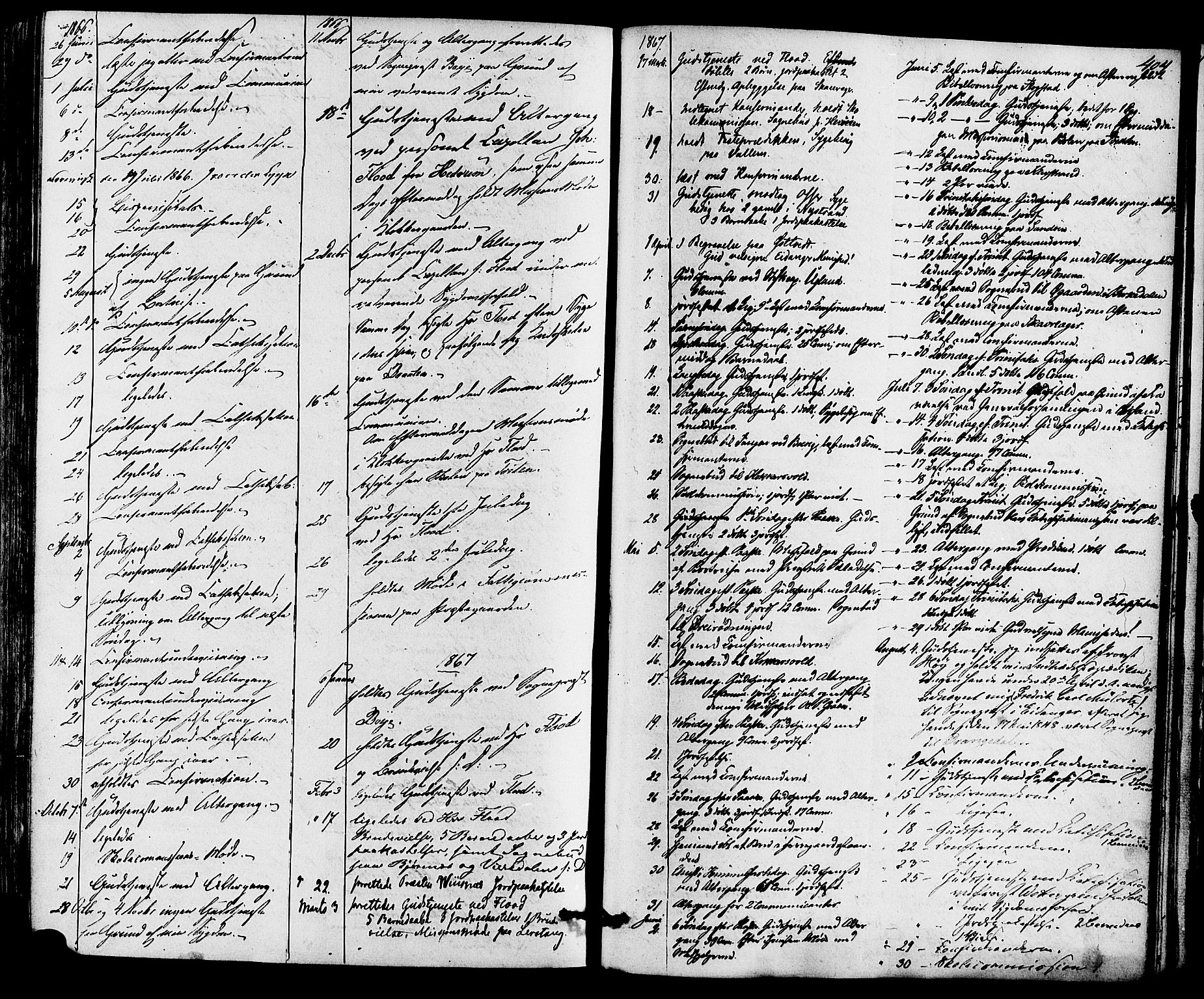 Eidanger kirkebøker, AV/SAKO-A-261/F/Fa/L0010: Parish register (official) no. 10, 1859-1874, p. 404