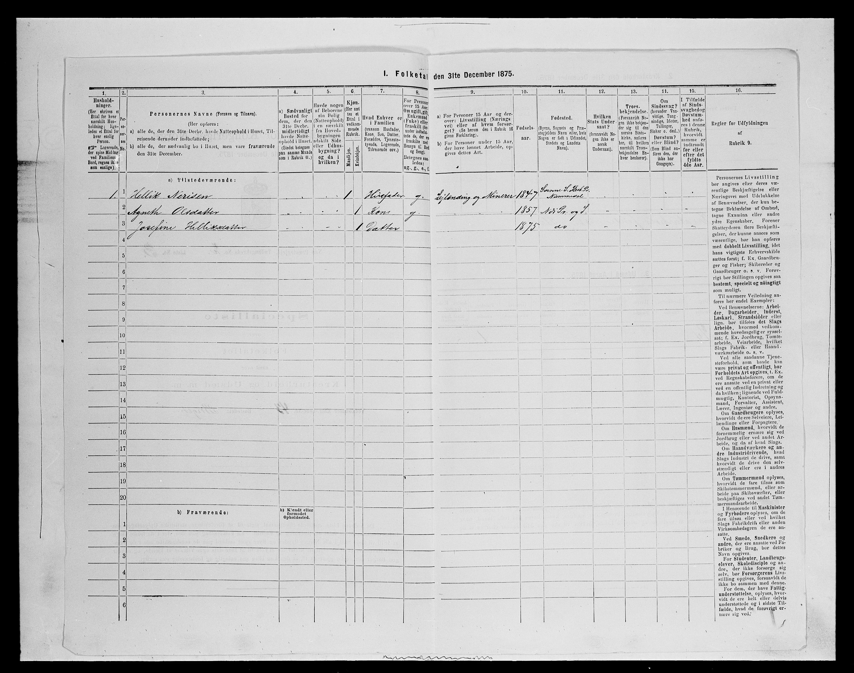 SAH, 1875 census for 0411P Nes, 1875, p. 337