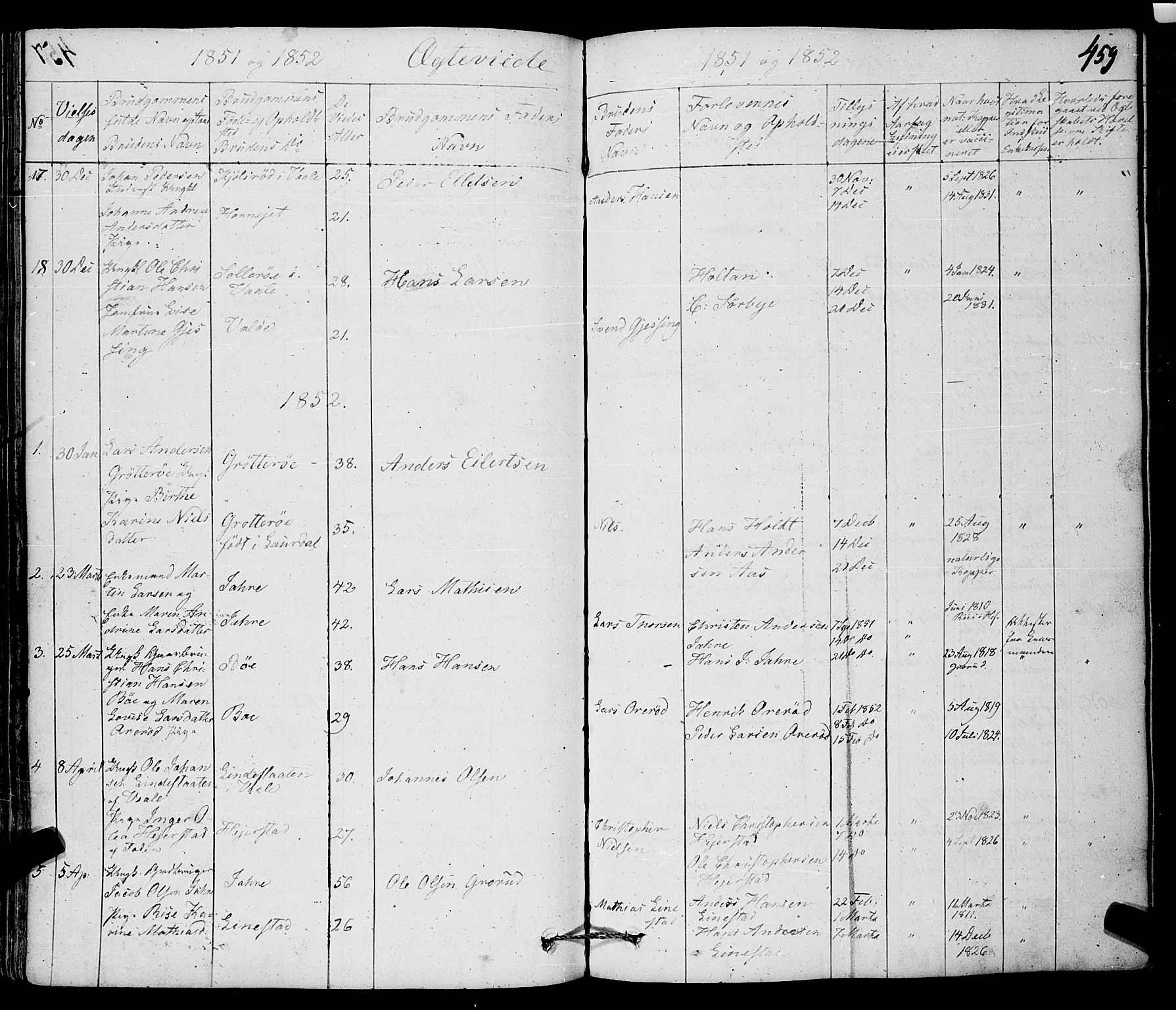 Ramnes kirkebøker, AV/SAKO-A-314/F/Fa/L0005: Parish register (official) no. I 5, 1841-1861, p. 458-459