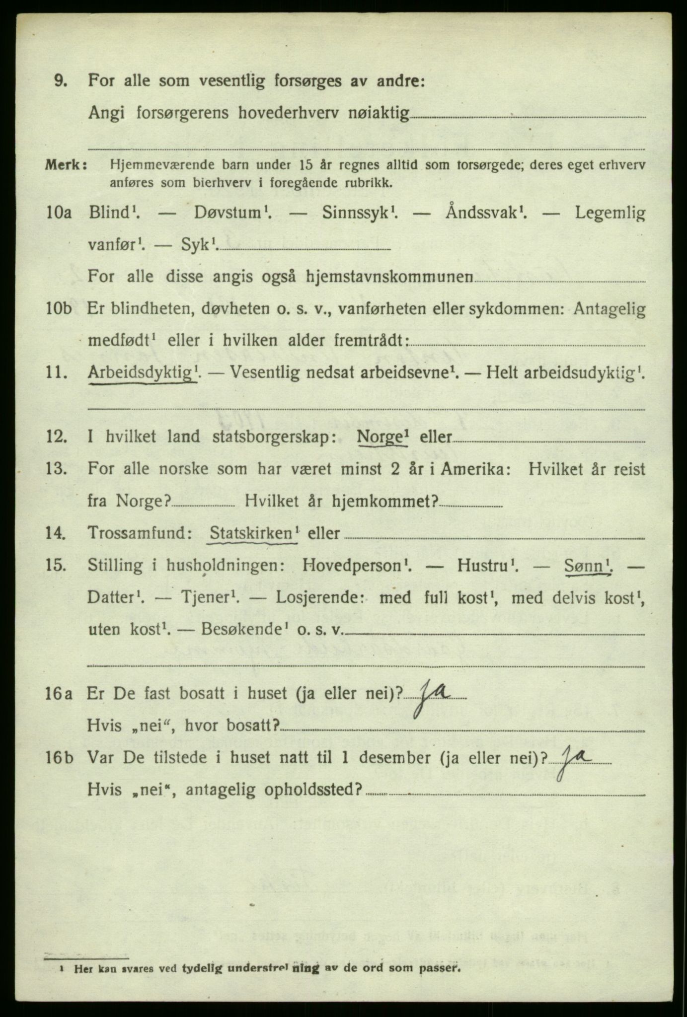 SAB, 1920 census for Austrheim, 1920, p. 1269