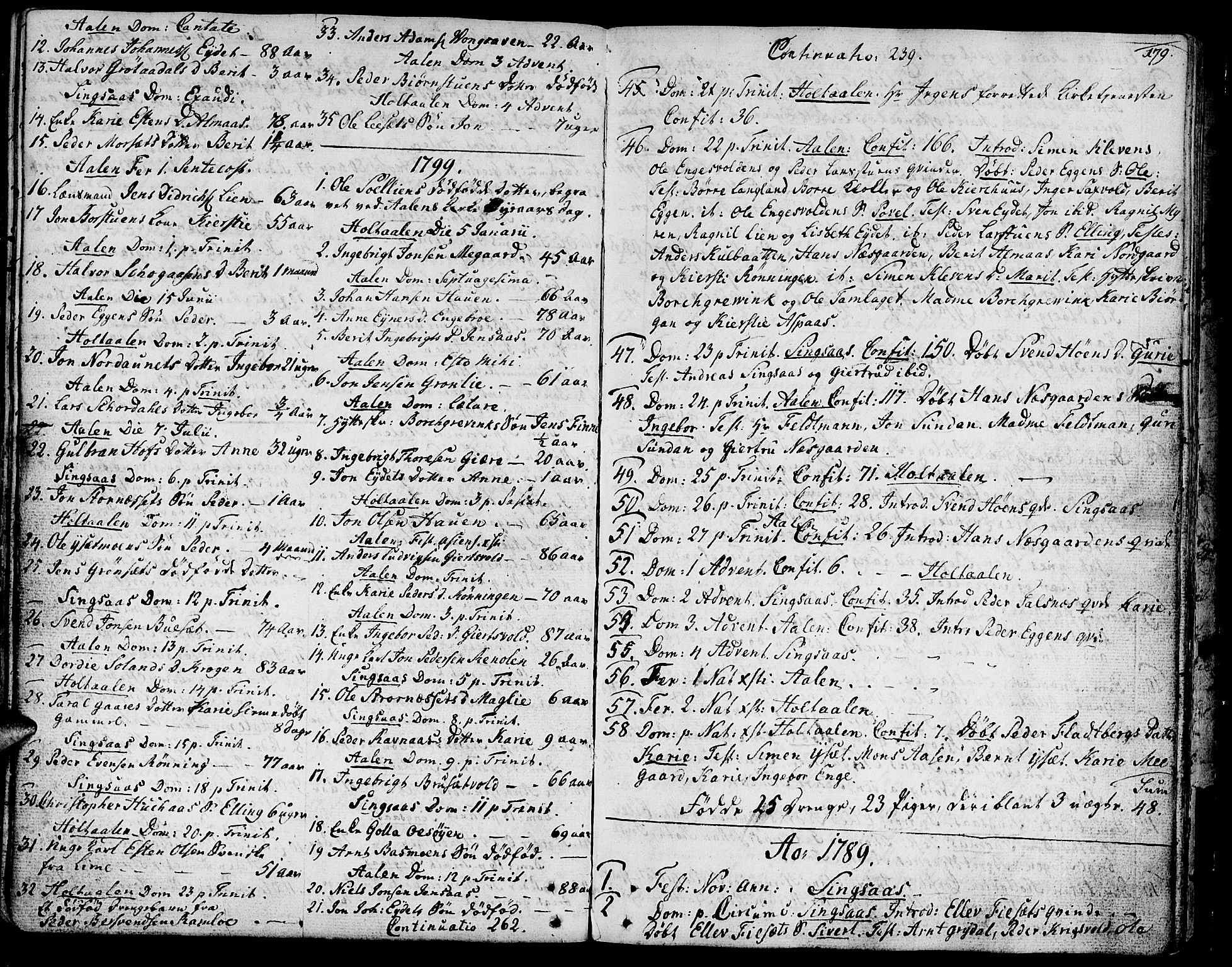 Ministerialprotokoller, klokkerbøker og fødselsregistre - Sør-Trøndelag, SAT/A-1456/685/L0952: Parish register (official) no. 685A01, 1745-1804, p. 179