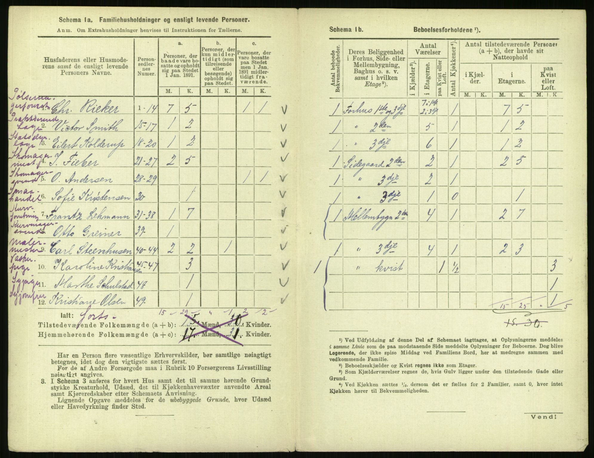 RA, 1891 census for 0301 Kristiania, 1891, p. 7002