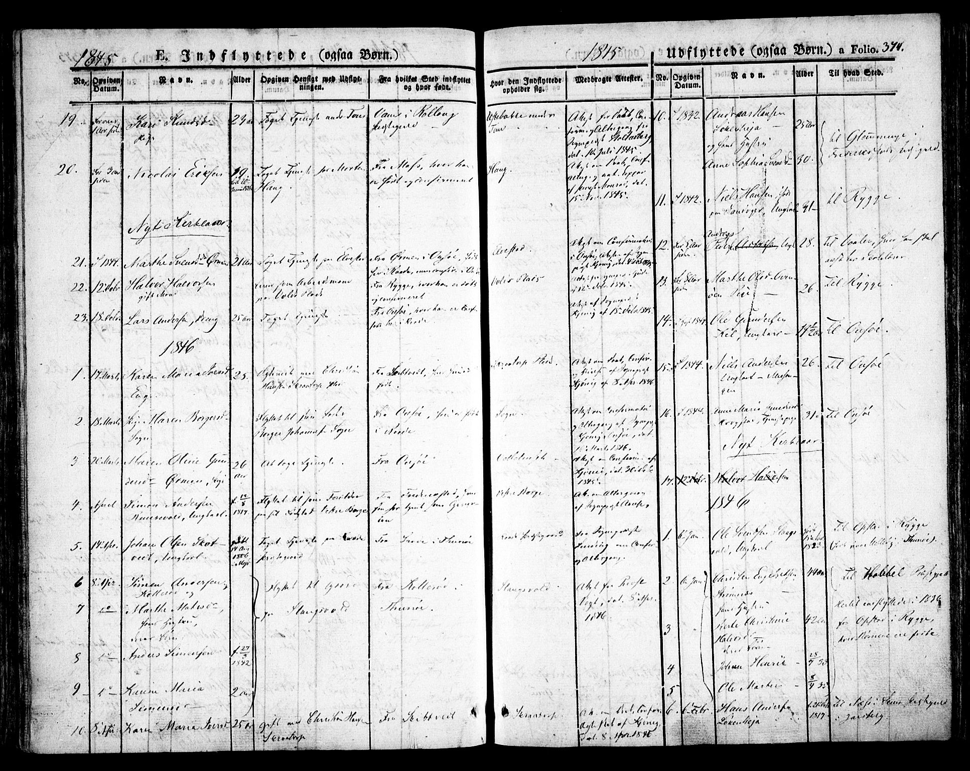 Råde prestekontor kirkebøker, SAO/A-2009/F/Fa/L0005: Parish register (official) no. 5, 1830-1853, p. 374