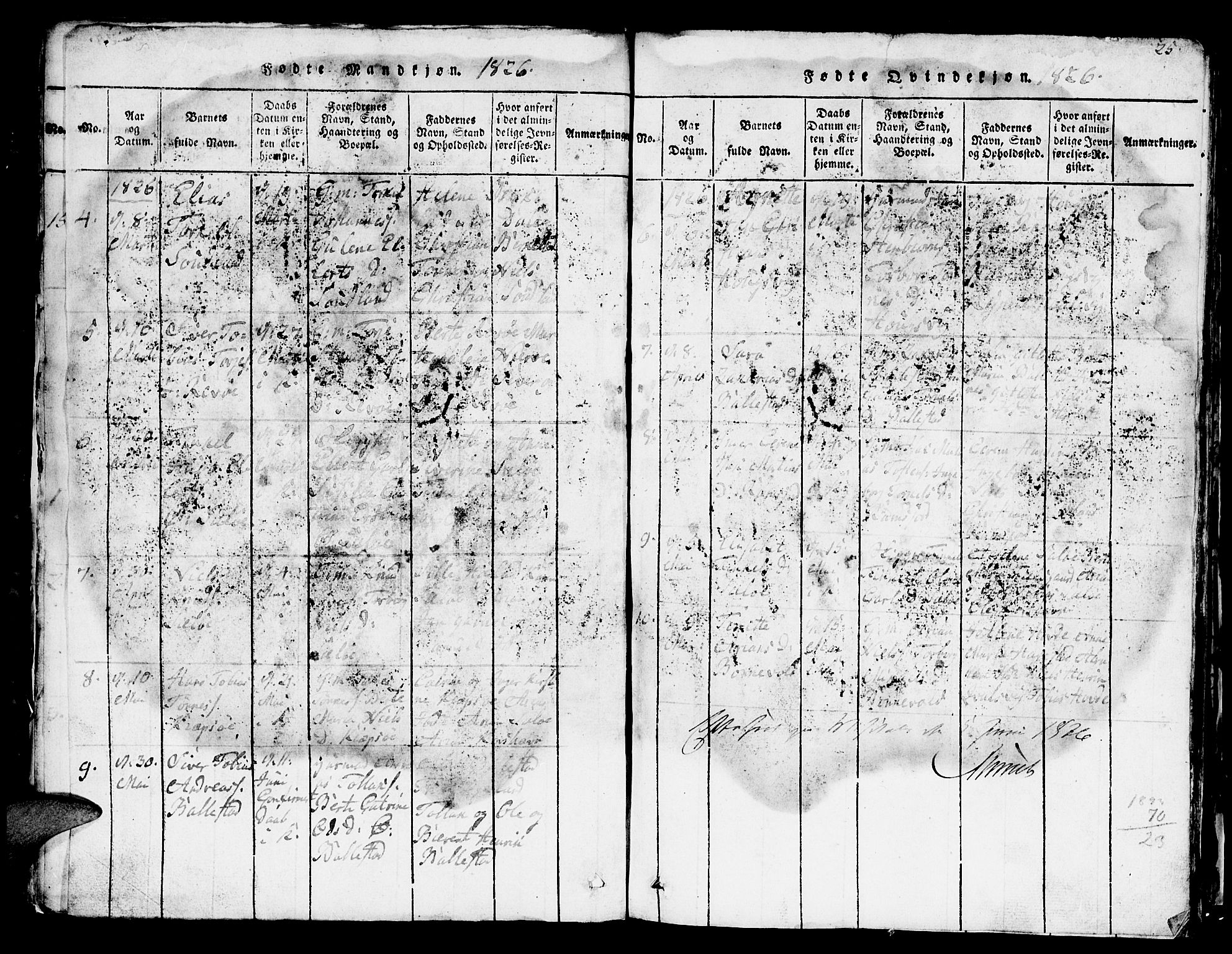 Lyngdal sokneprestkontor, AV/SAK-1111-0029/F/Fb/Fba/L0001: Parish register (copy) no. B 1, 1816-1876, p. 25