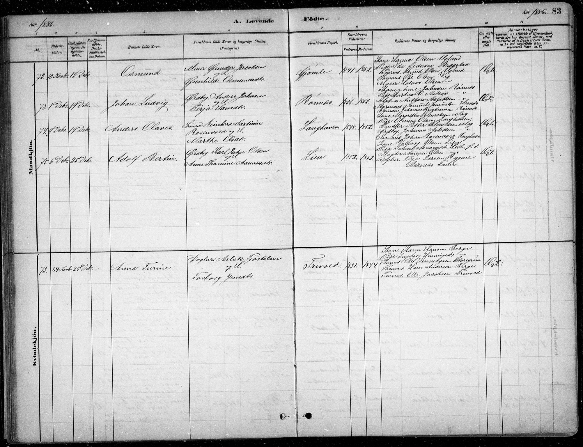 Fjære sokneprestkontor, SAK/1111-0011/F/Fb/L0011: Parish register (copy) no. B 11, 1881-1905, p. 83