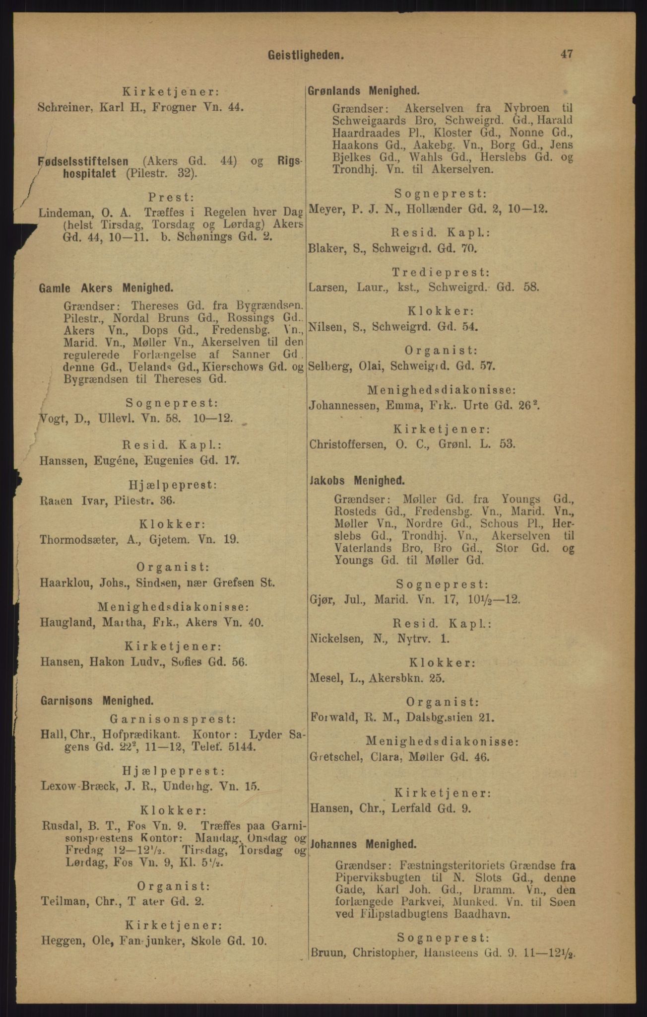 Kristiania/Oslo adressebok, PUBL/-, 1905, p. 47