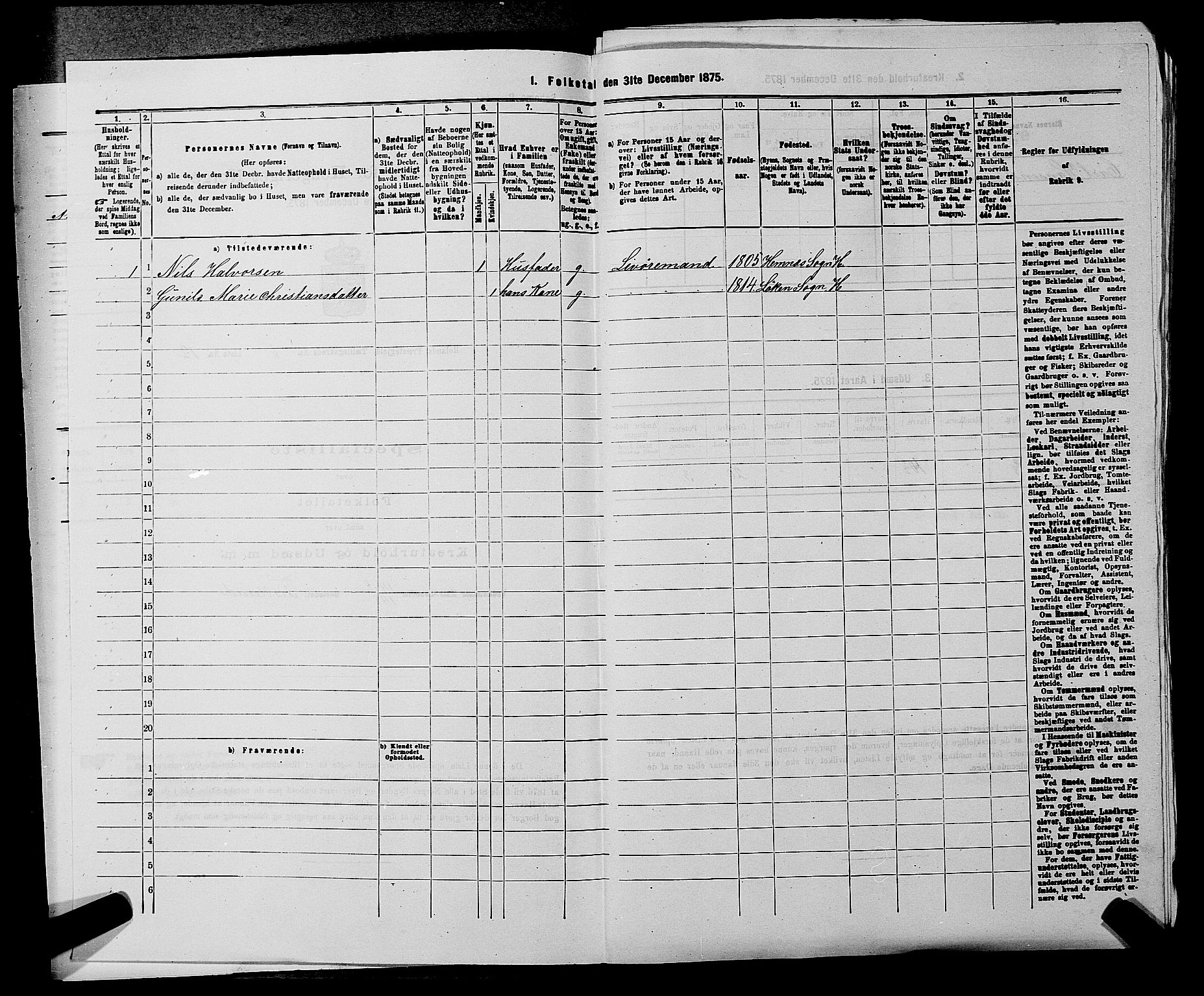 RA, 1875 census for 0221P Høland, 1875, p. 1089