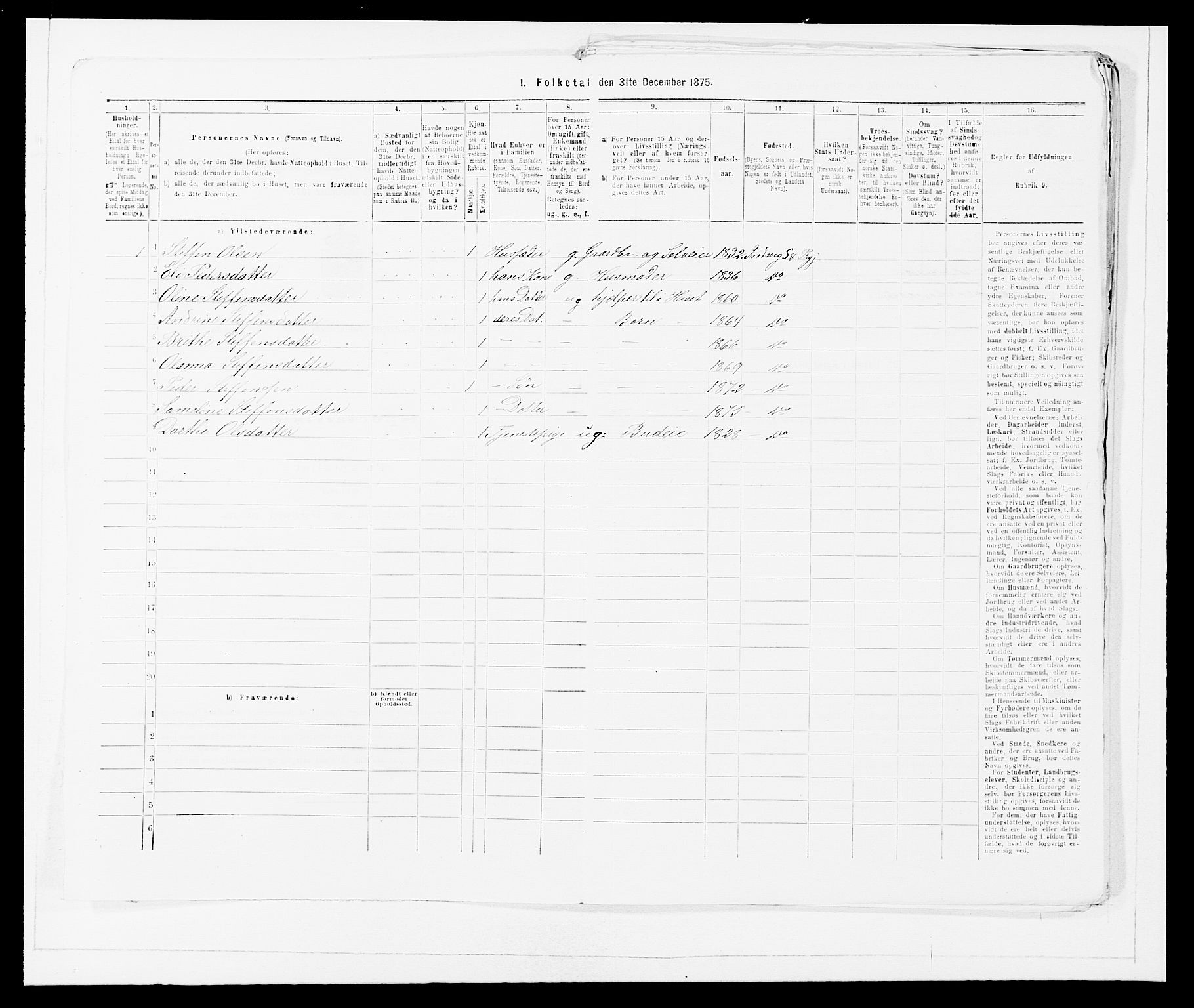 SAB, 1875 Census for 1447P Innvik, 1875, p. 535