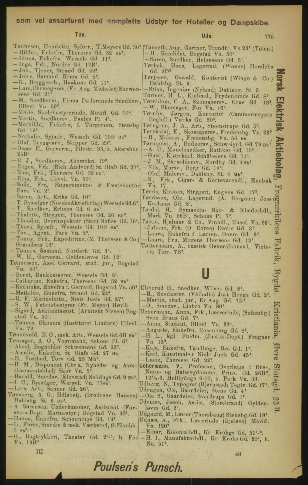 Kristiania/Oslo adressebok, PUBL/-, 1900, p. 775