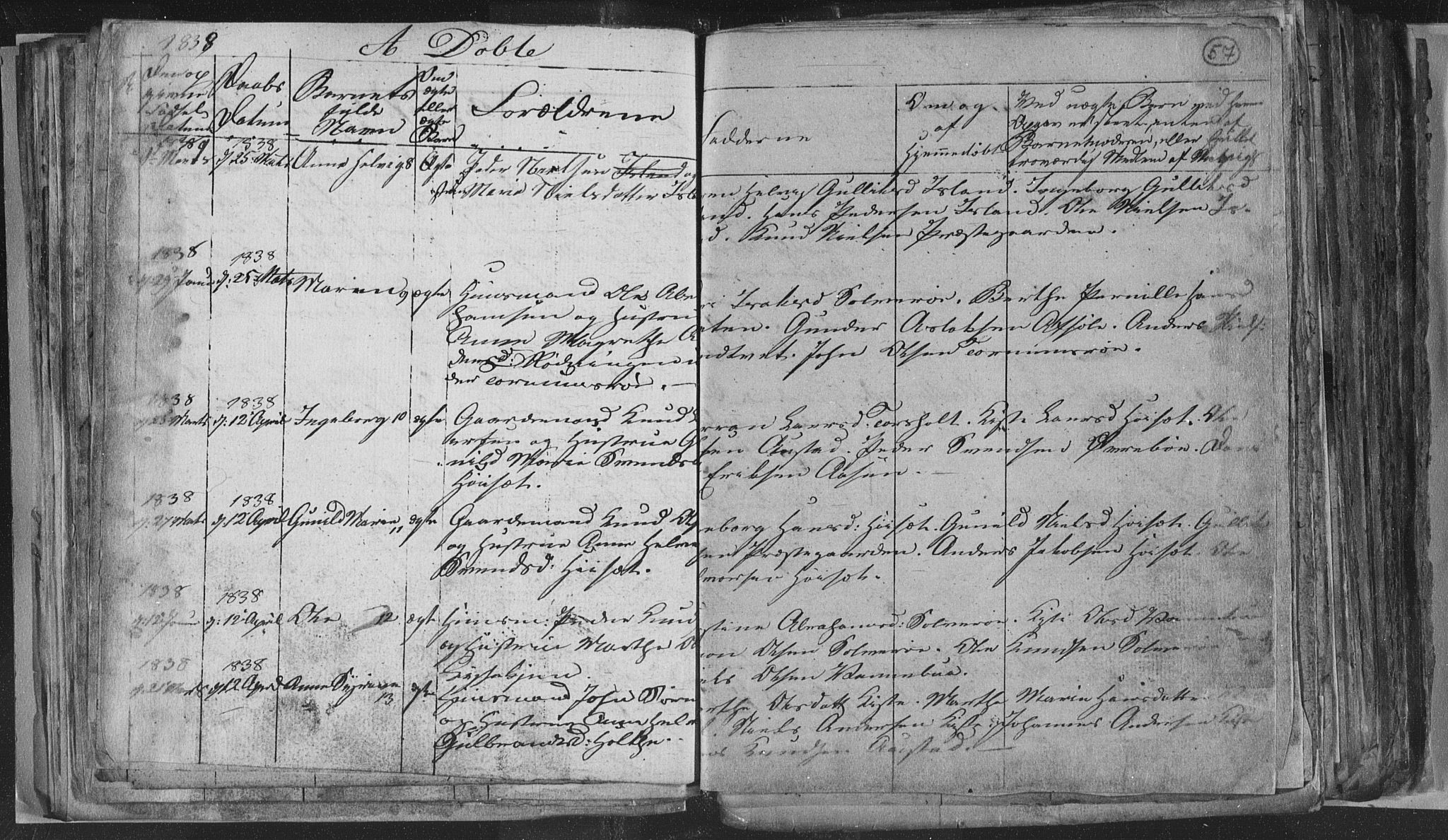 Siljan kirkebøker, SAKO/A-300/G/Ga/L0001: Parish register (copy) no. 1, 1827-1847, p. 57