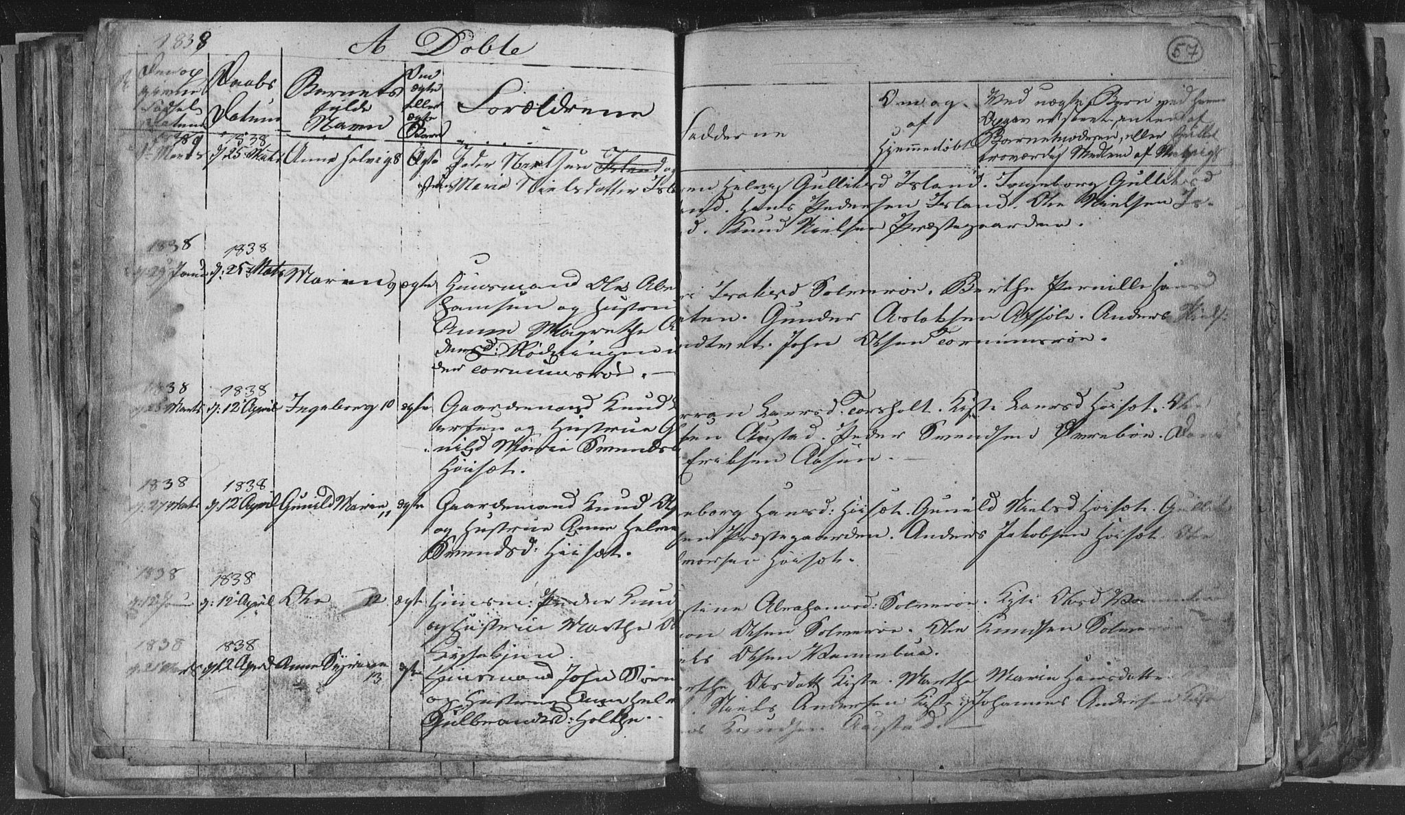 Siljan kirkebøker, AV/SAKO-A-300/G/Ga/L0001: Parish register (copy) no. 1, 1827-1847, p. 57