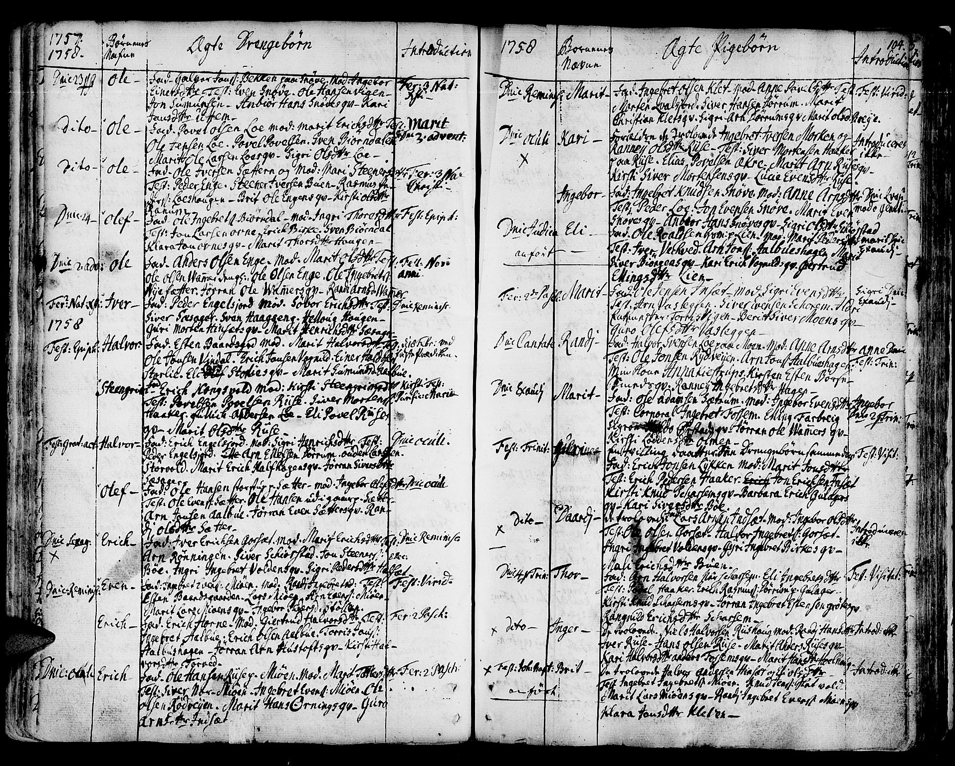 Ministerialprotokoller, klokkerbøker og fødselsregistre - Sør-Trøndelag, SAT/A-1456/678/L0891: Parish register (official) no. 678A01, 1739-1780, p. 104
