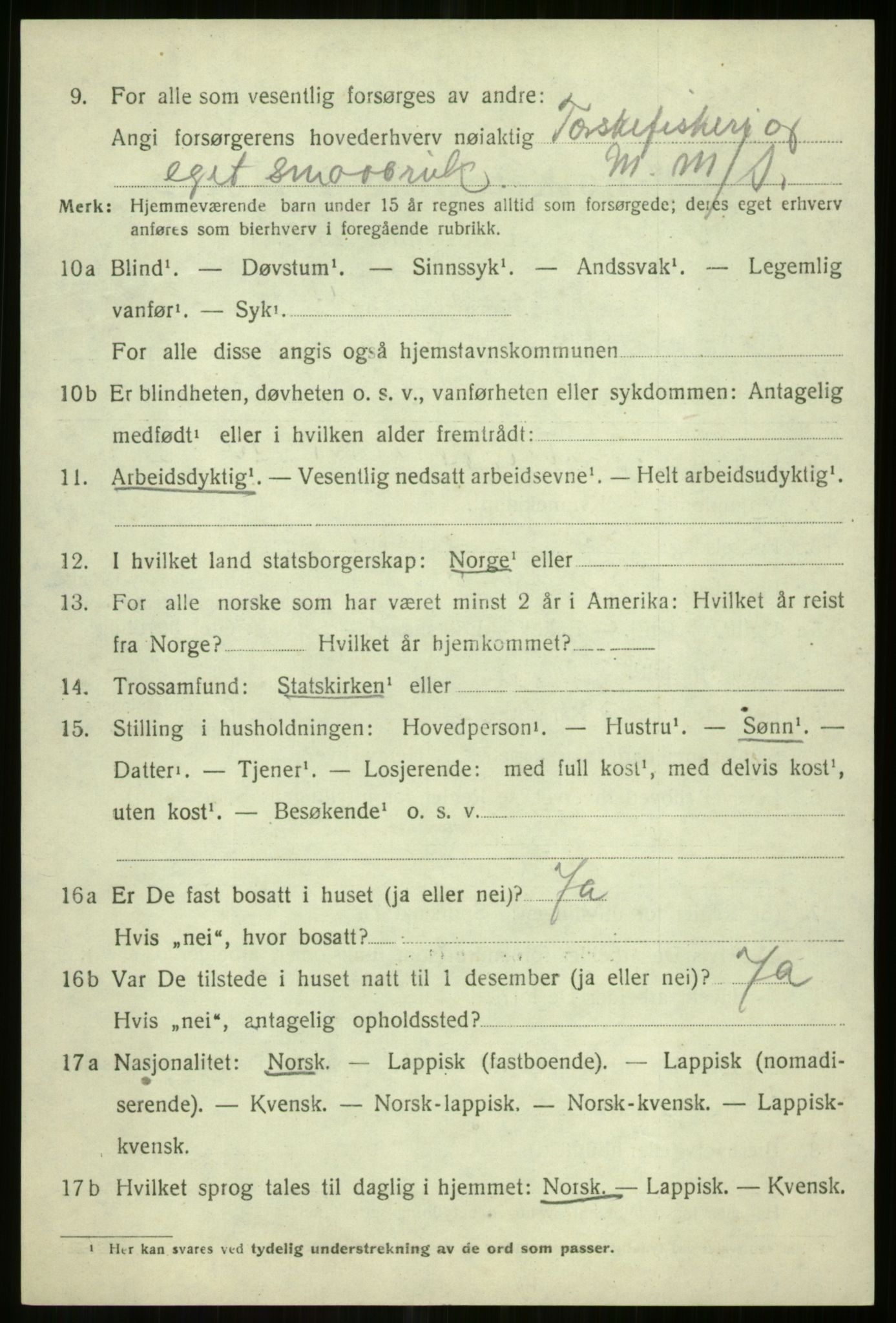 SATØ, 1920 census for Tromsøysund, 1920, p. 12719