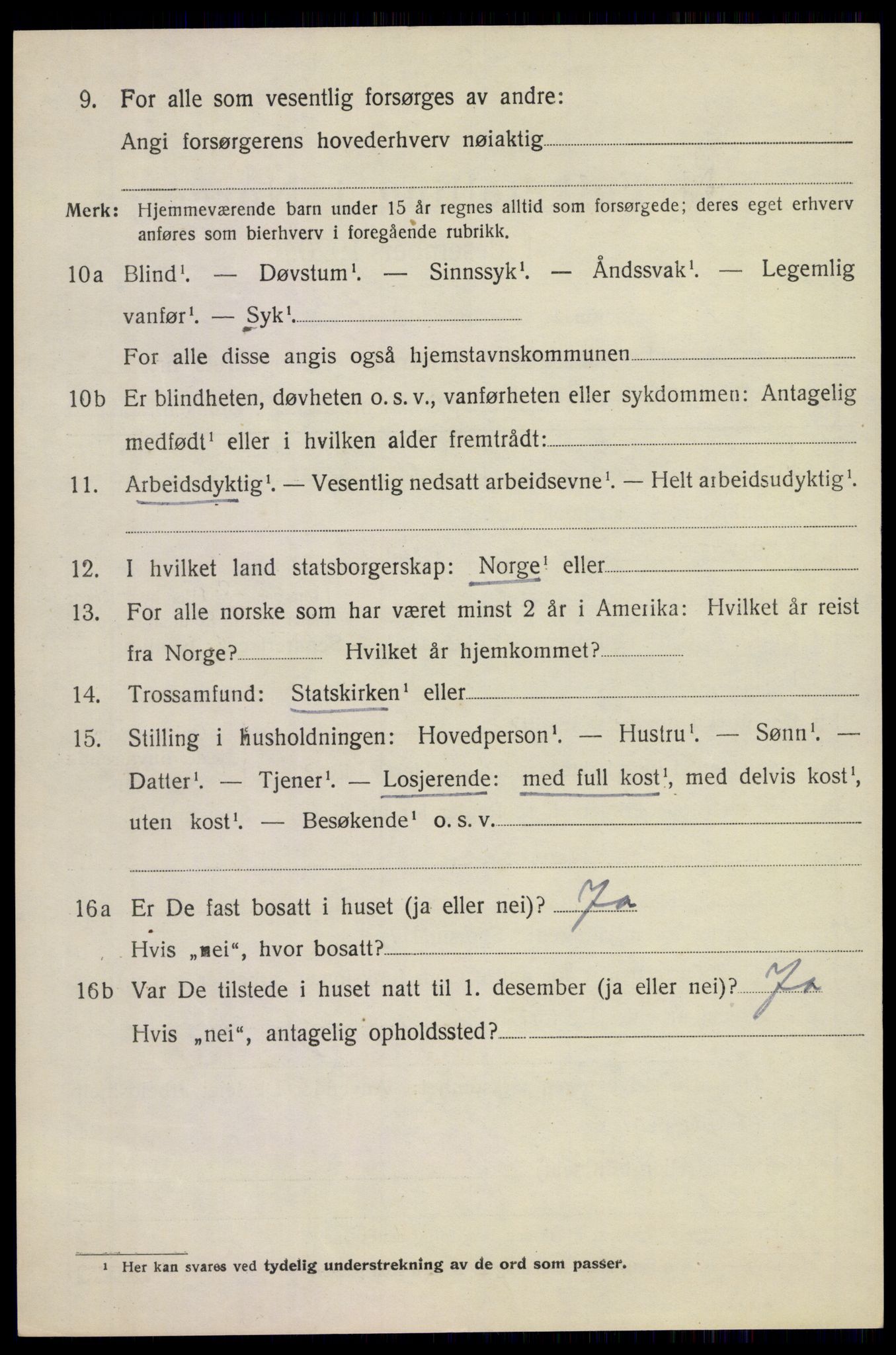 SAKO, 1920 census for Sandeherred, 1920, p. 7473