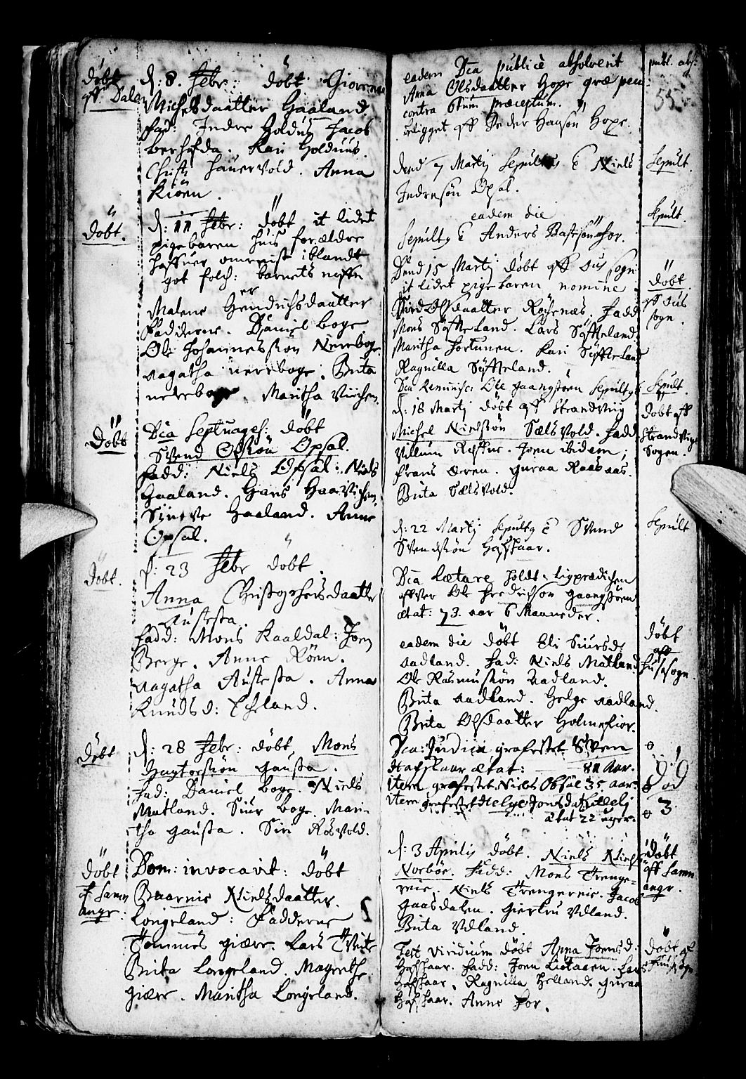 Os sokneprestembete, SAB/A-99929: Parish register (official) no. A 6, 1669-1719, p. 55